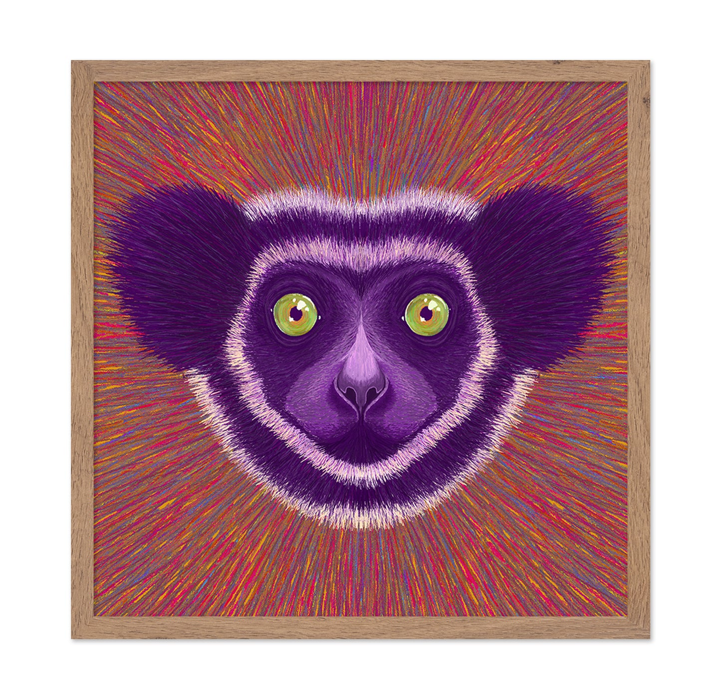 Neon Lemur Face