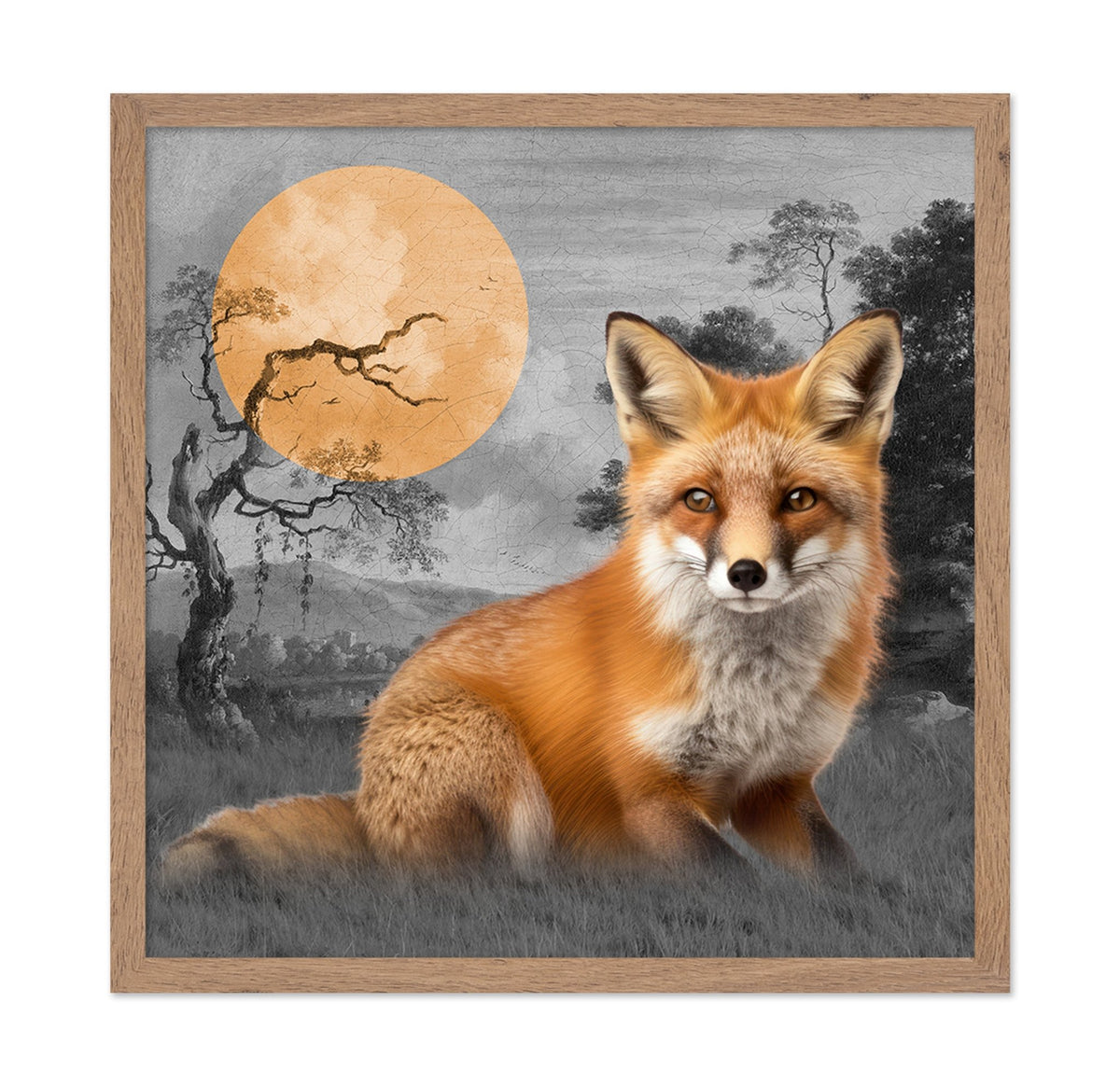 Fox In Moonlit Landscape