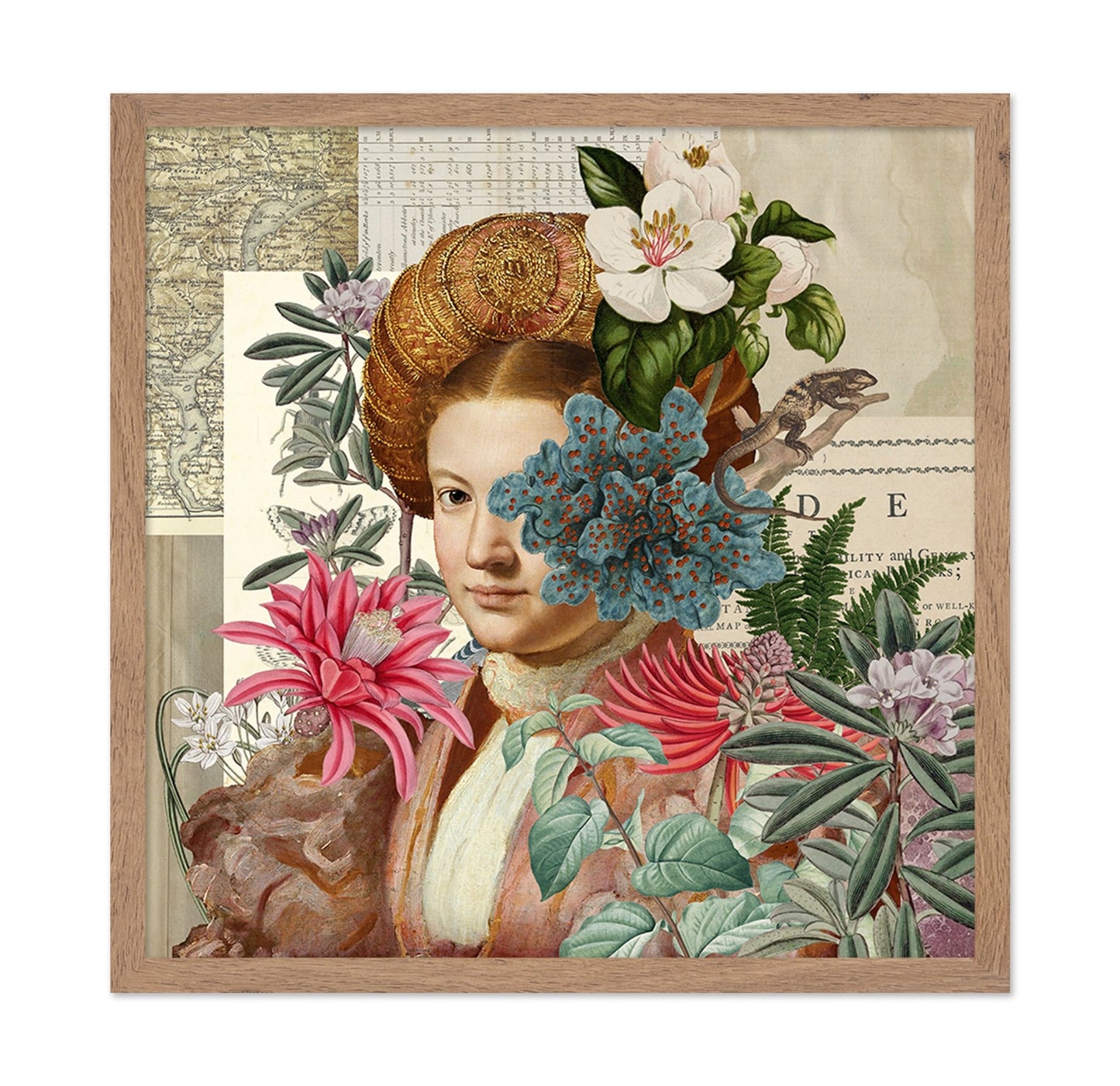 Vintage Botanical Portrait