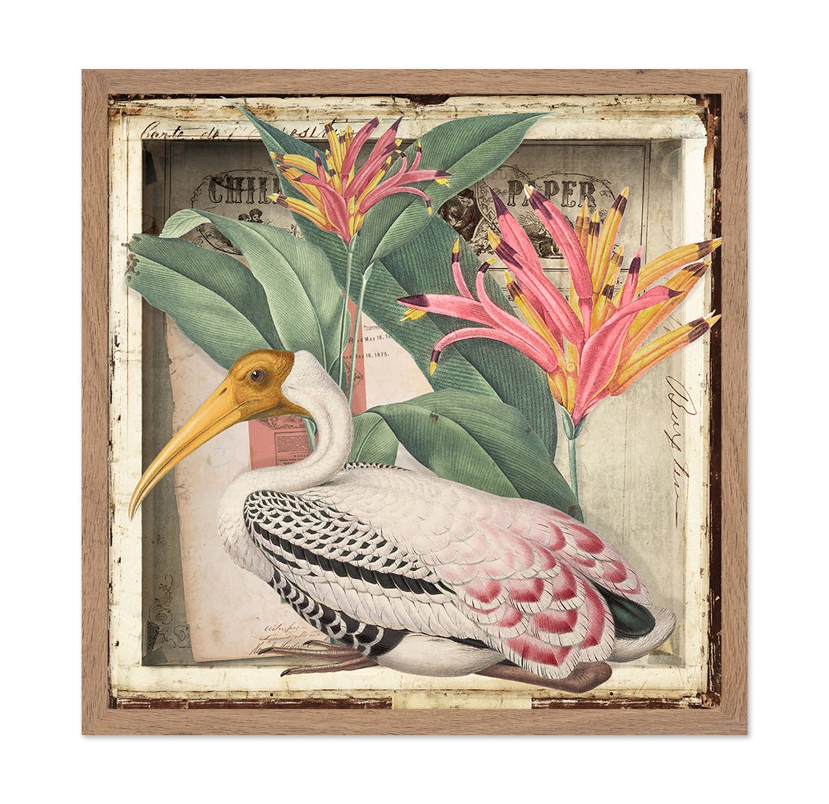 Vintage Heron Collage