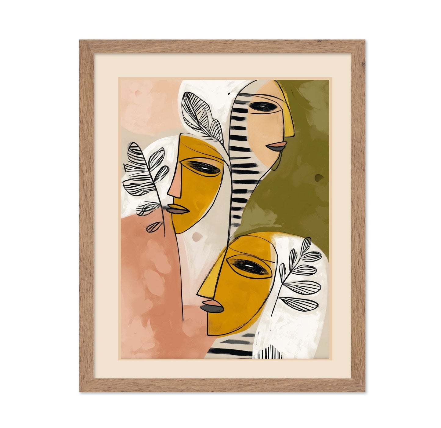 Abstract Garden Faces