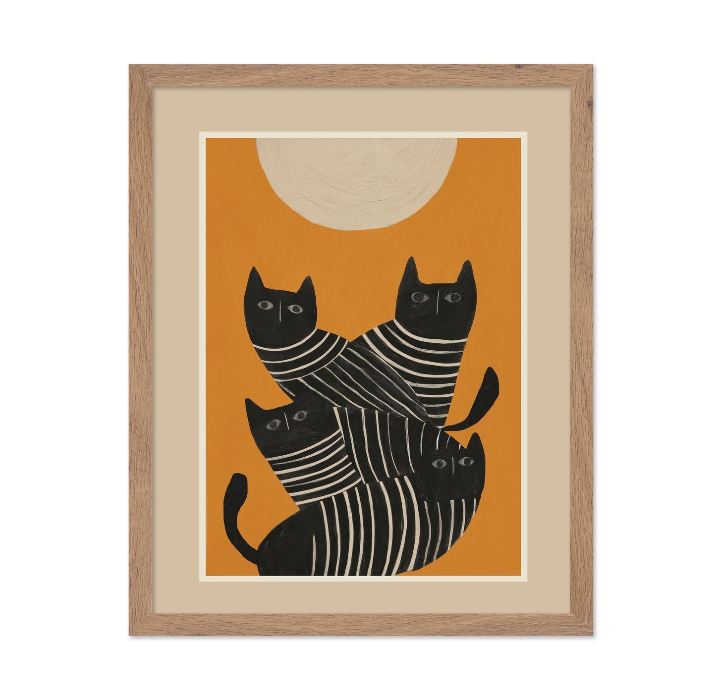 Striped Black Cat Quartet