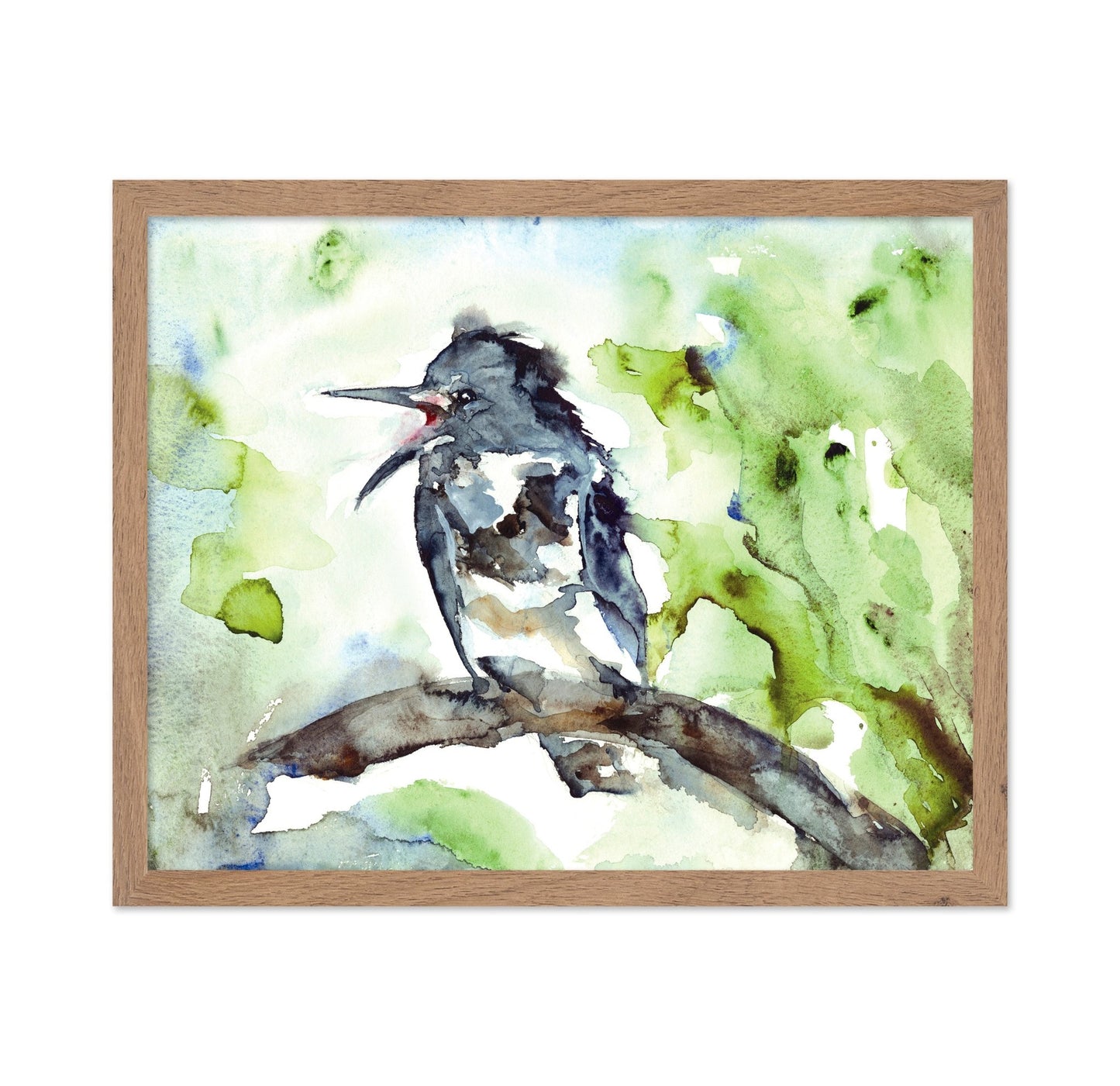Watercolor Bird Branch