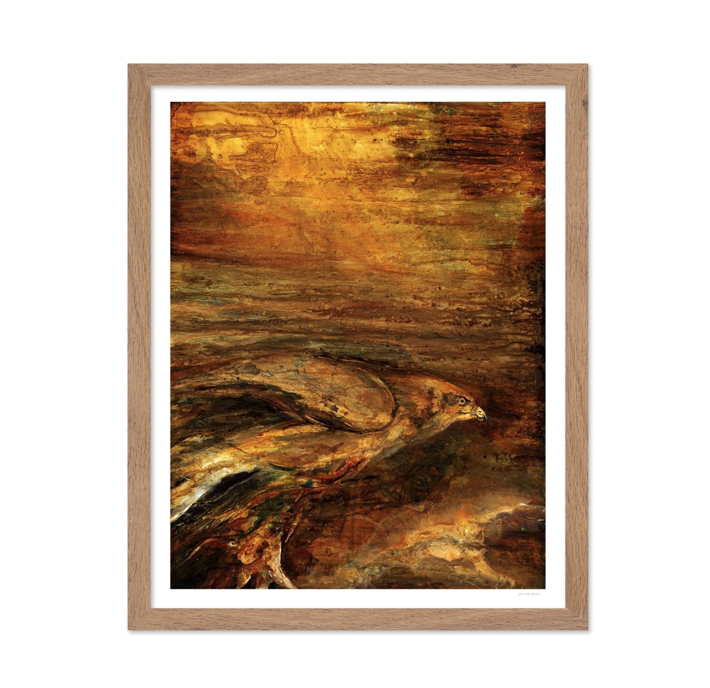 Golden Hawk Abstract