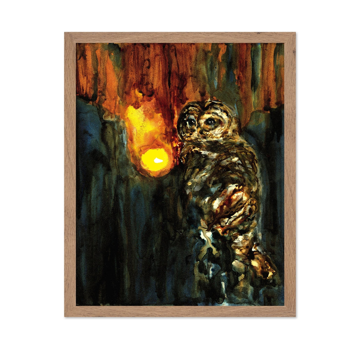 Owl In Ember Glow