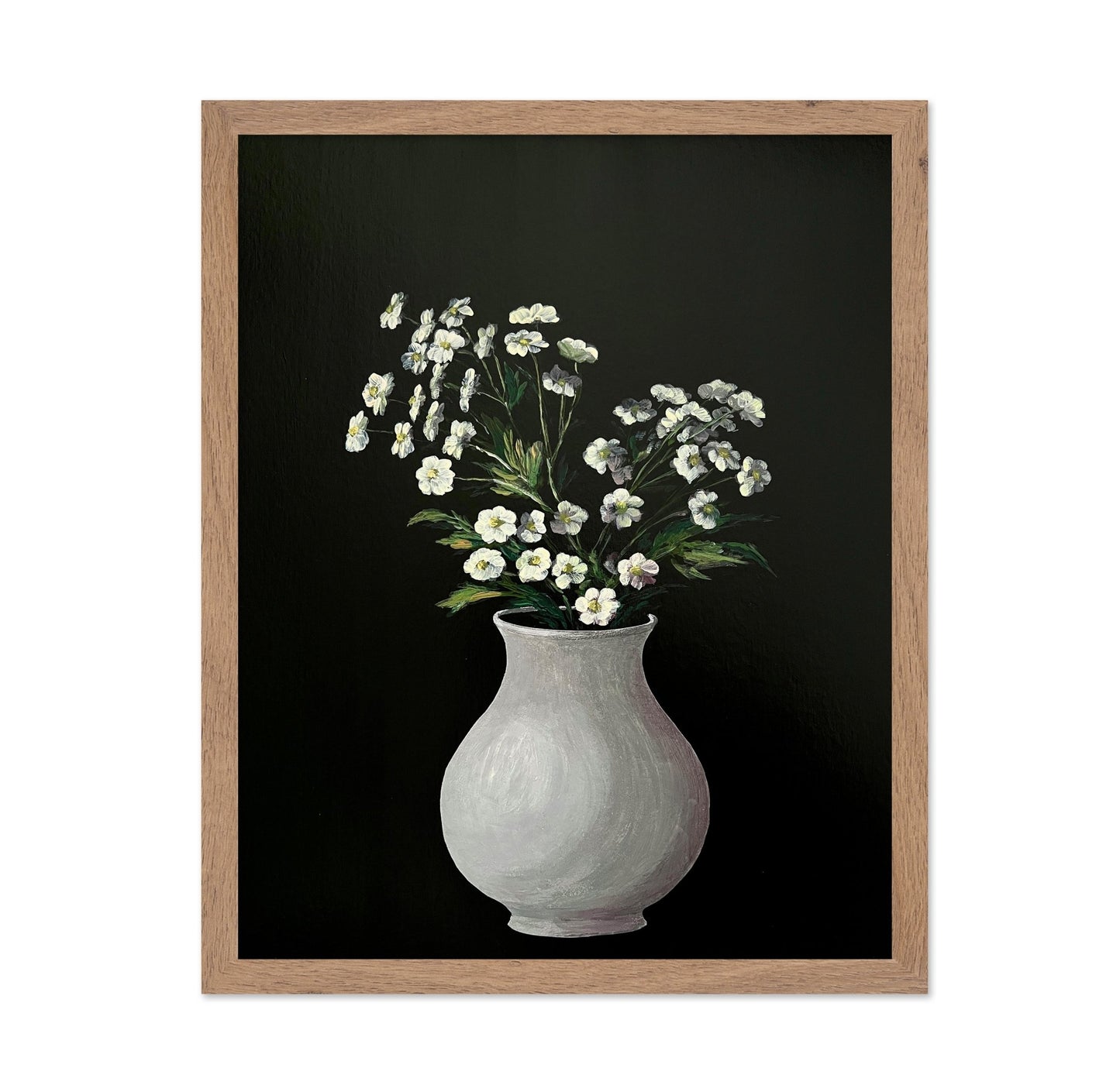 White Vase Floral Painting