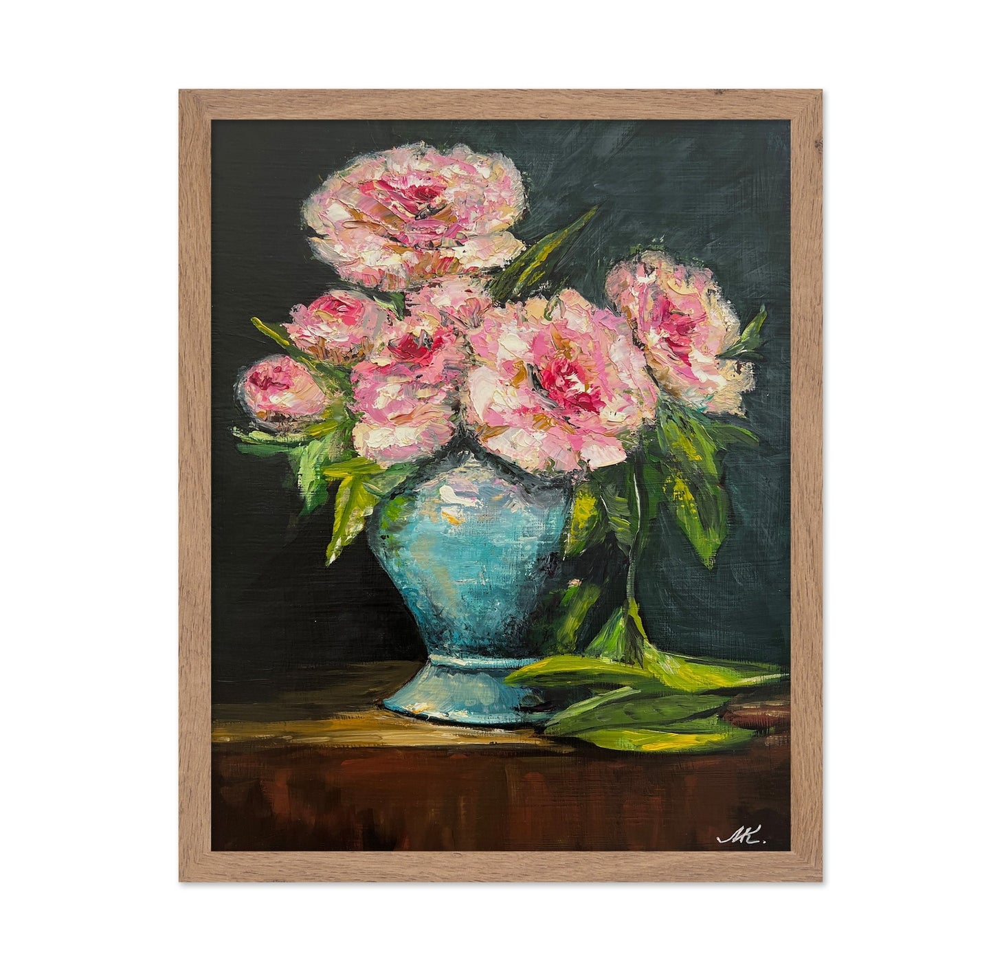 Pink Peonies Vase