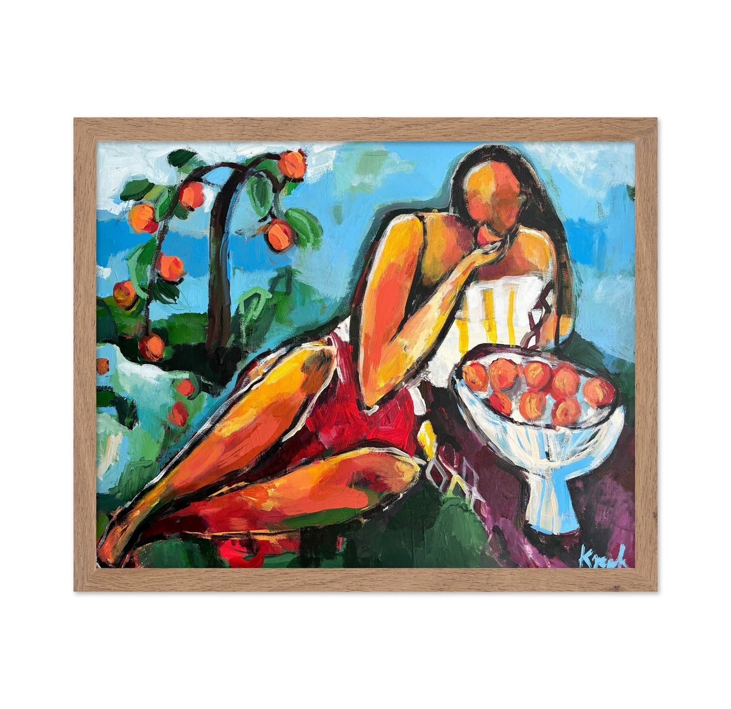 Woman With Peaches
