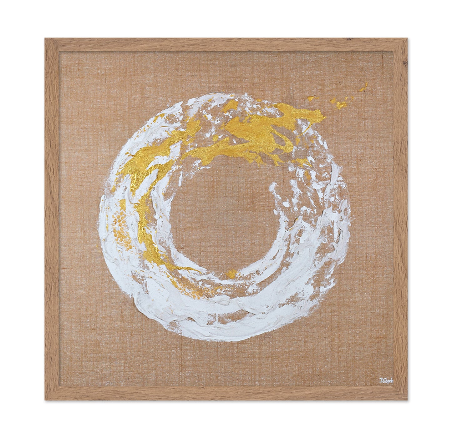 White Gold Circle Abstract