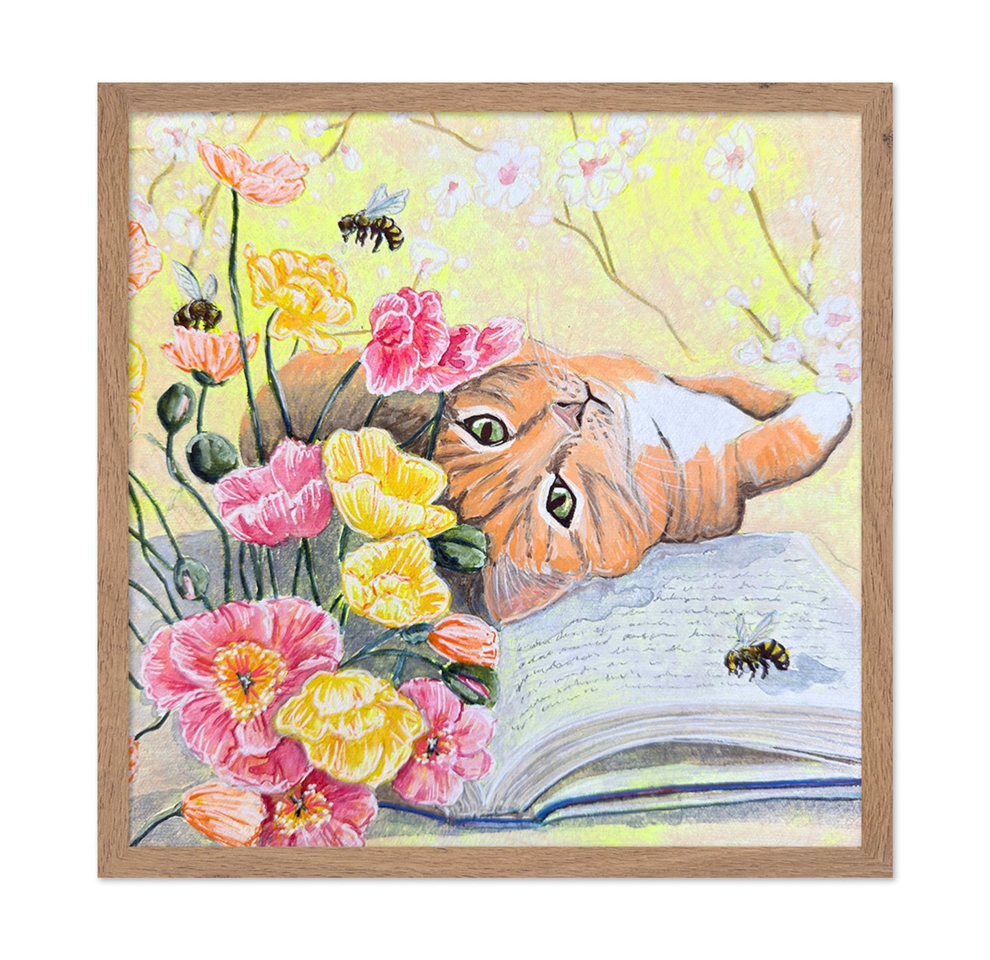 Cat with Flowers Book