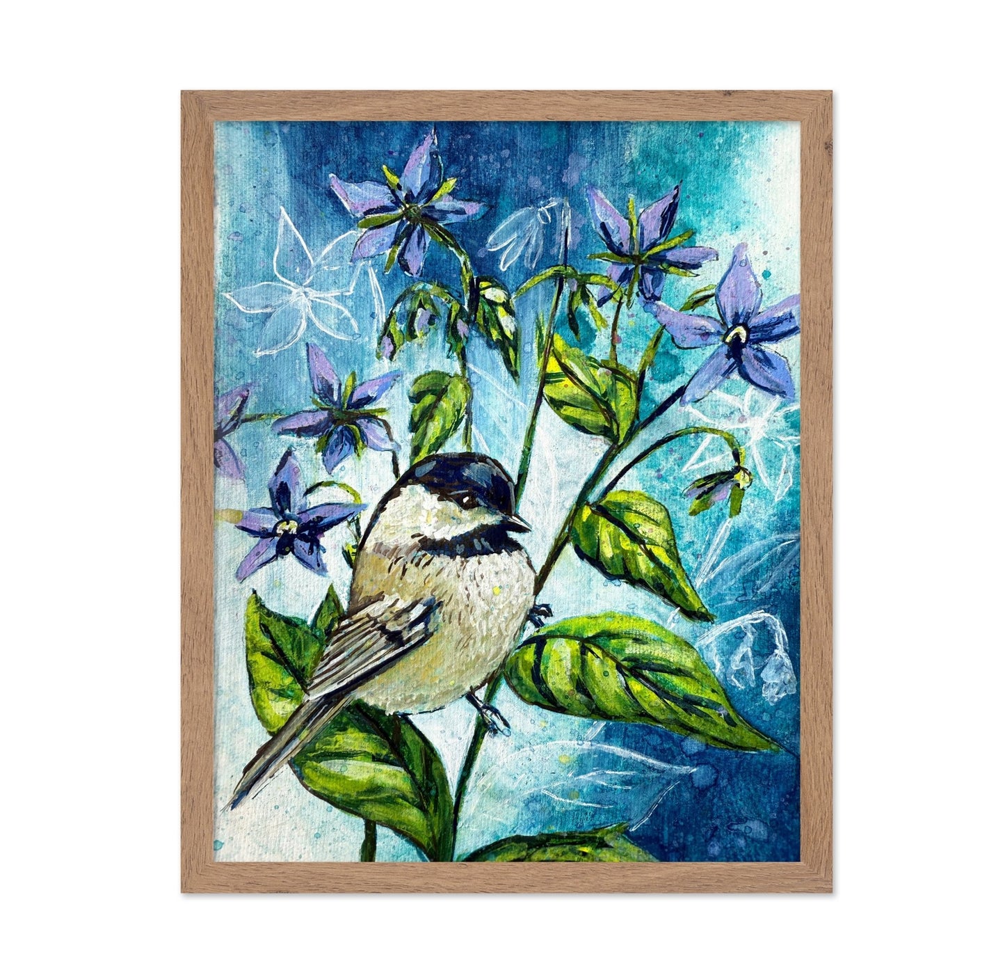 Chickadee Blue Bloom