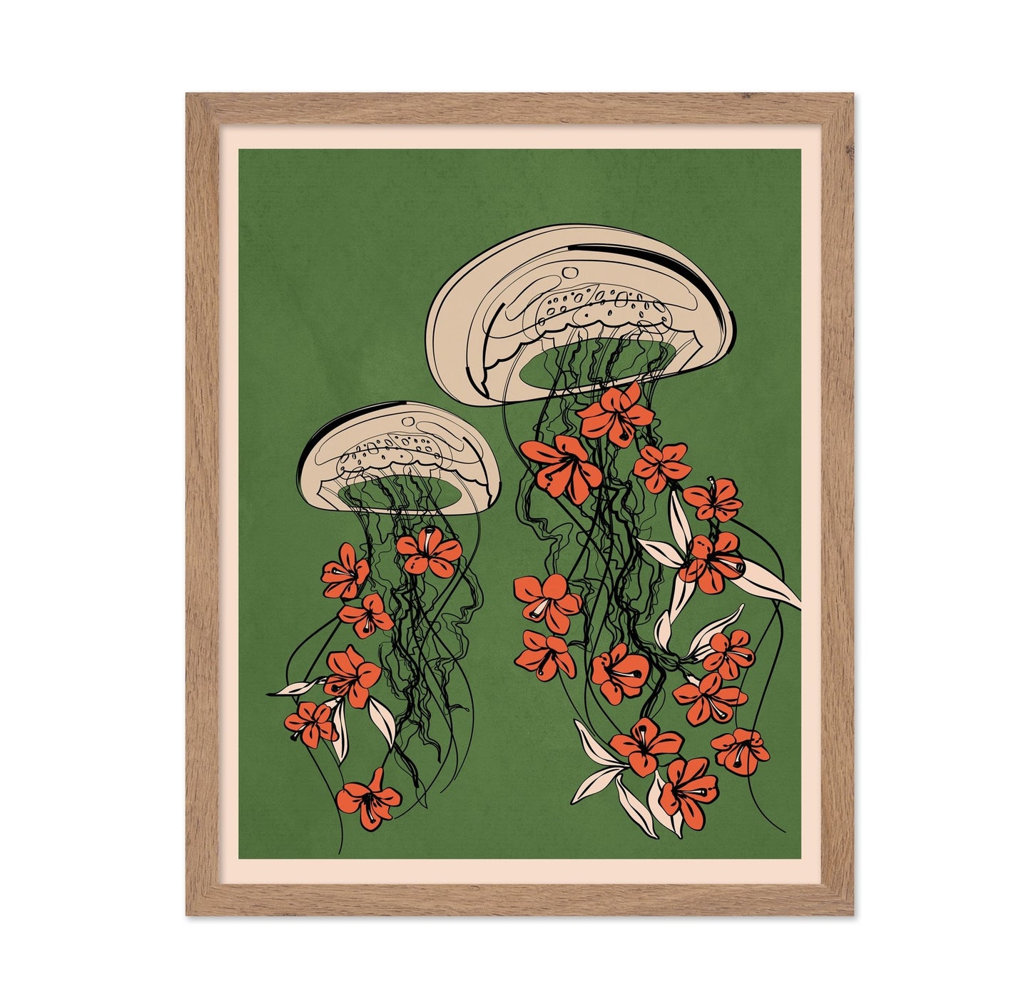 Floral Jellyfish Art