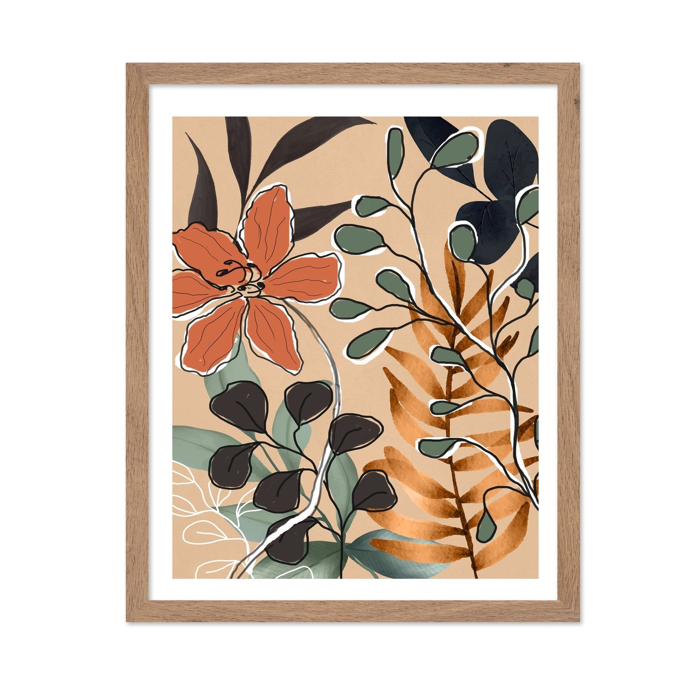 Warm Botanical Lines