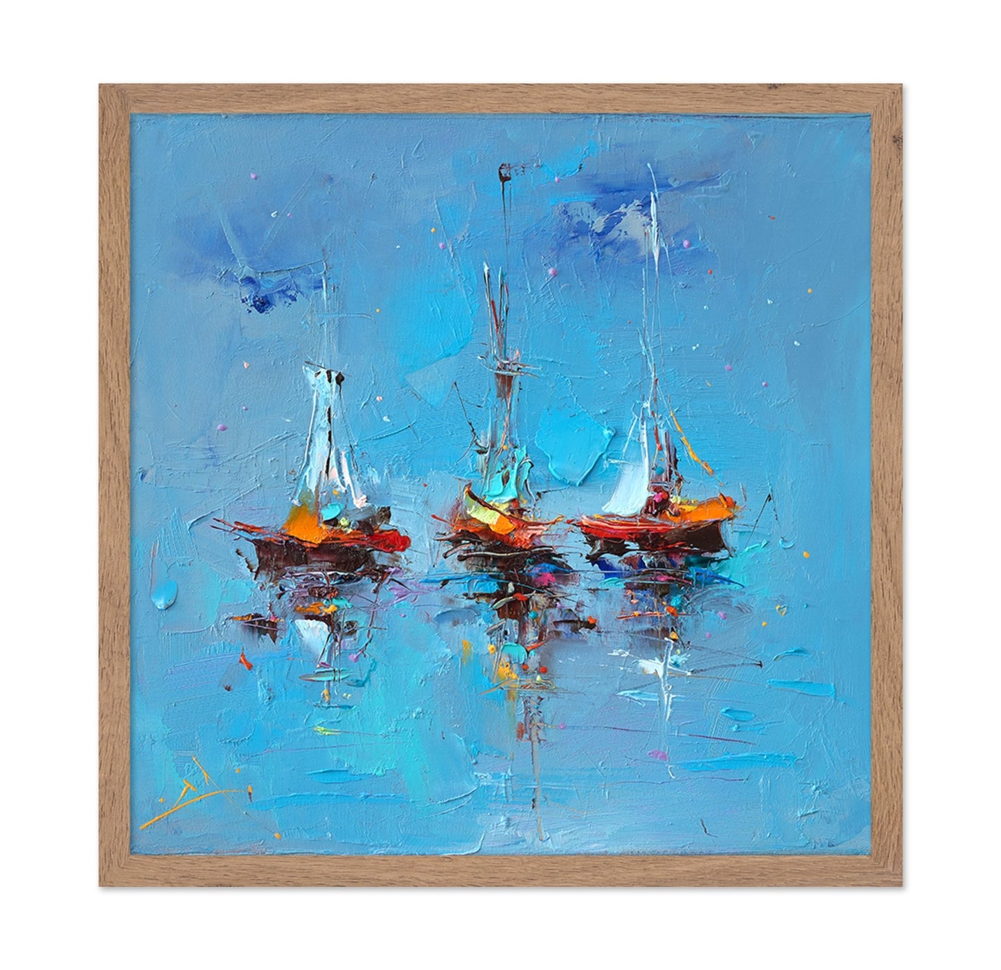 Abstract Sailboats
