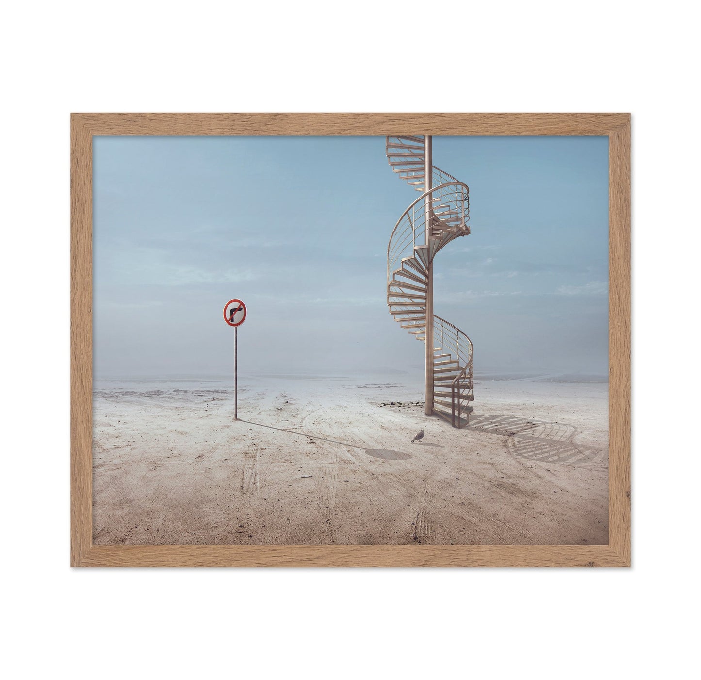 Stairway In Empty Desert