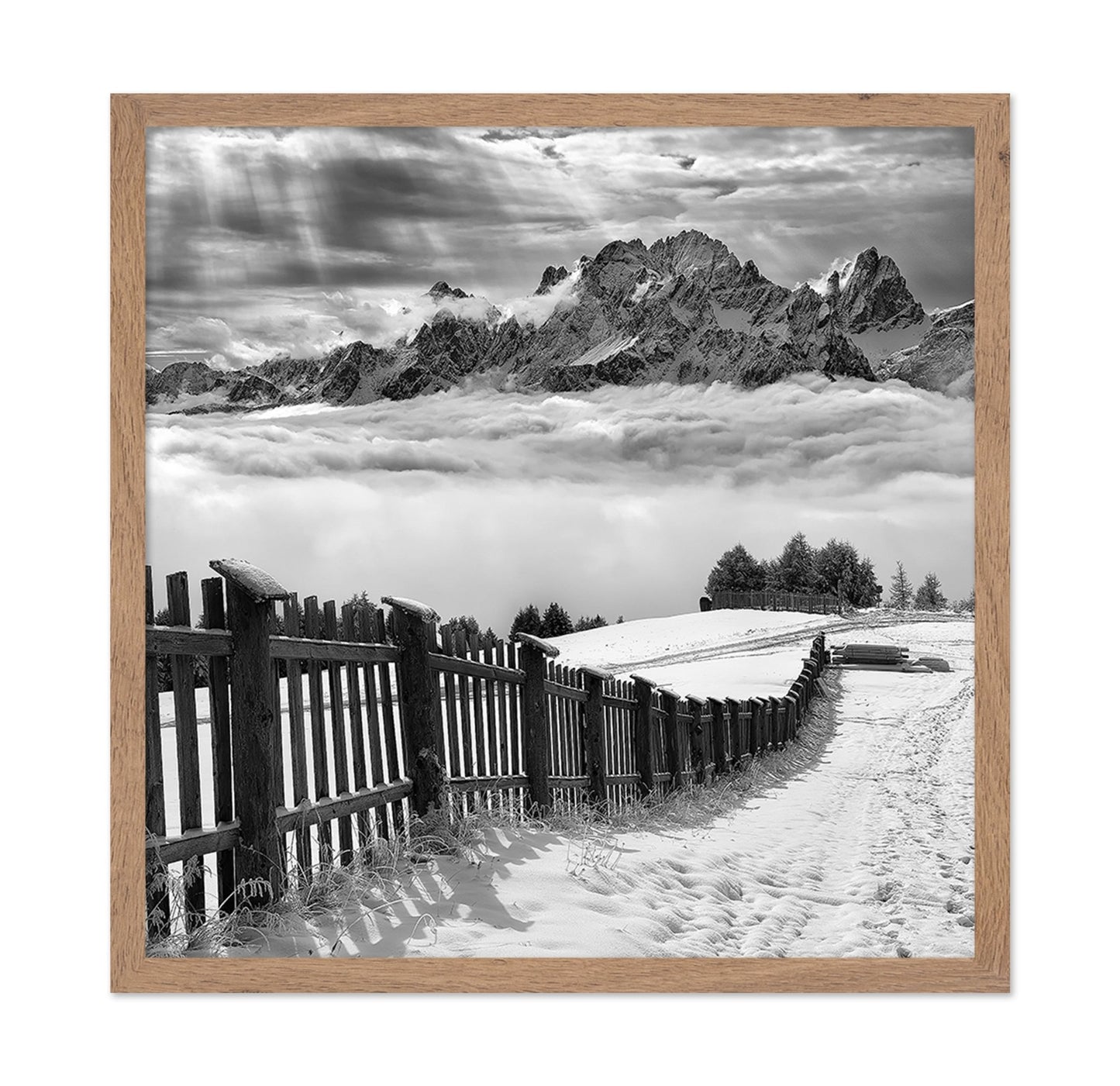 Monochrome Mountain Path