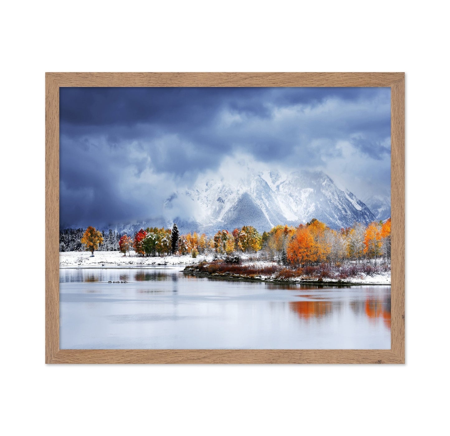 Autumn Snow Mountain Lake