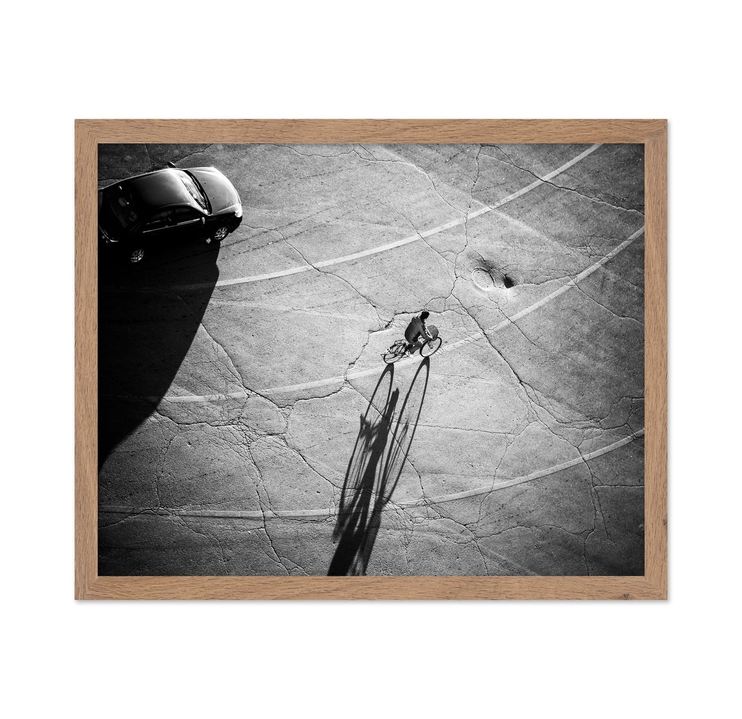 Lone Cyclist Shadow