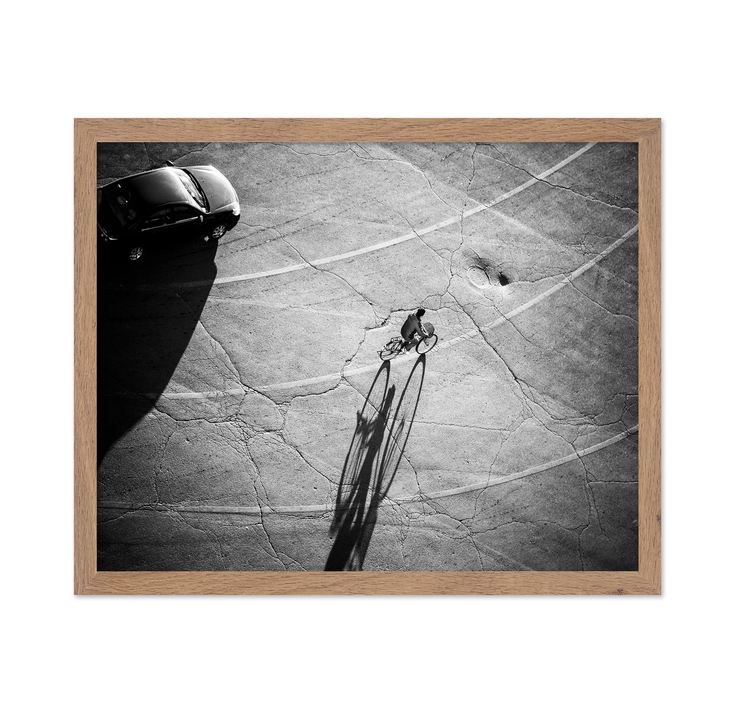 Lone Cyclist Shadow