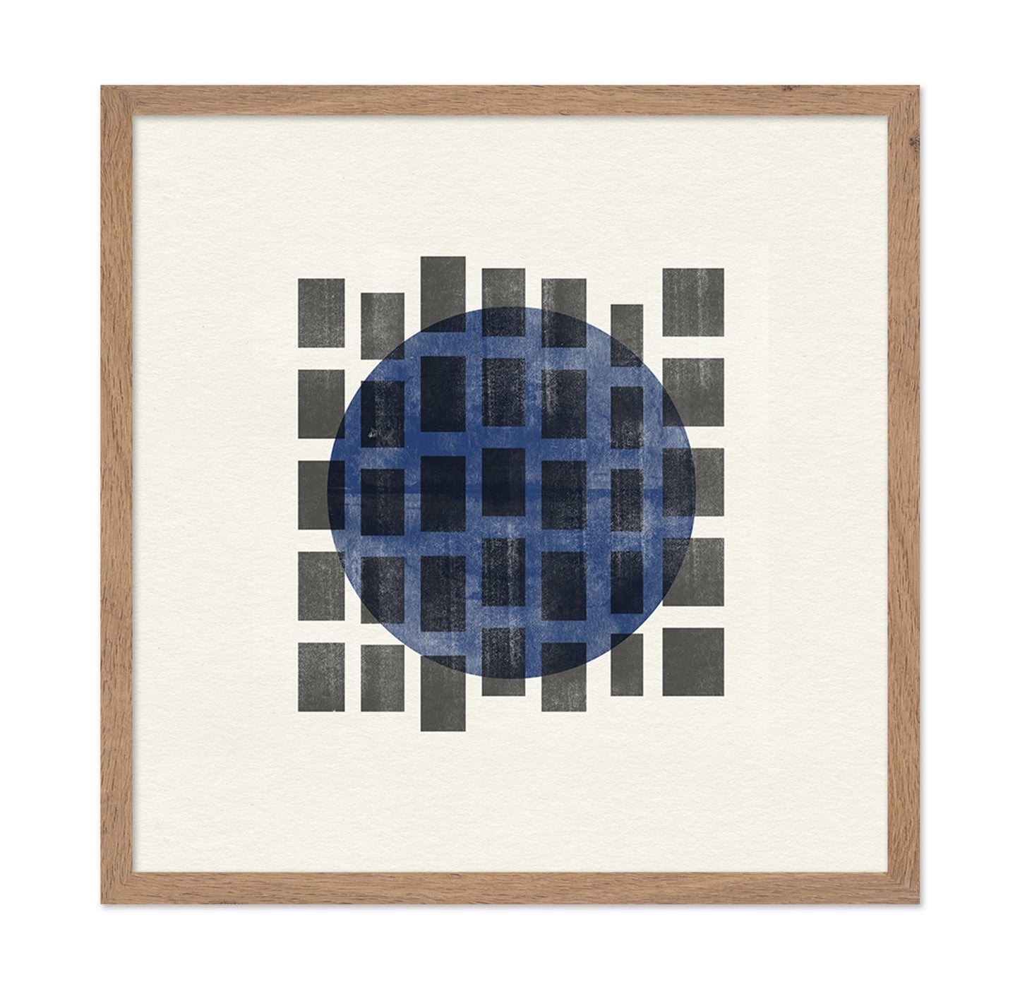 Grid Over Blue Circle
