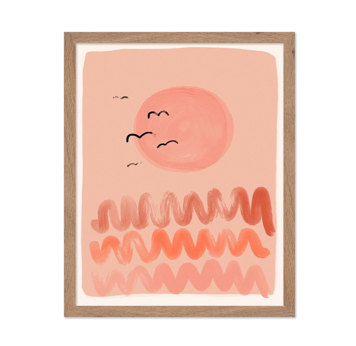 Peach Sunset Waves