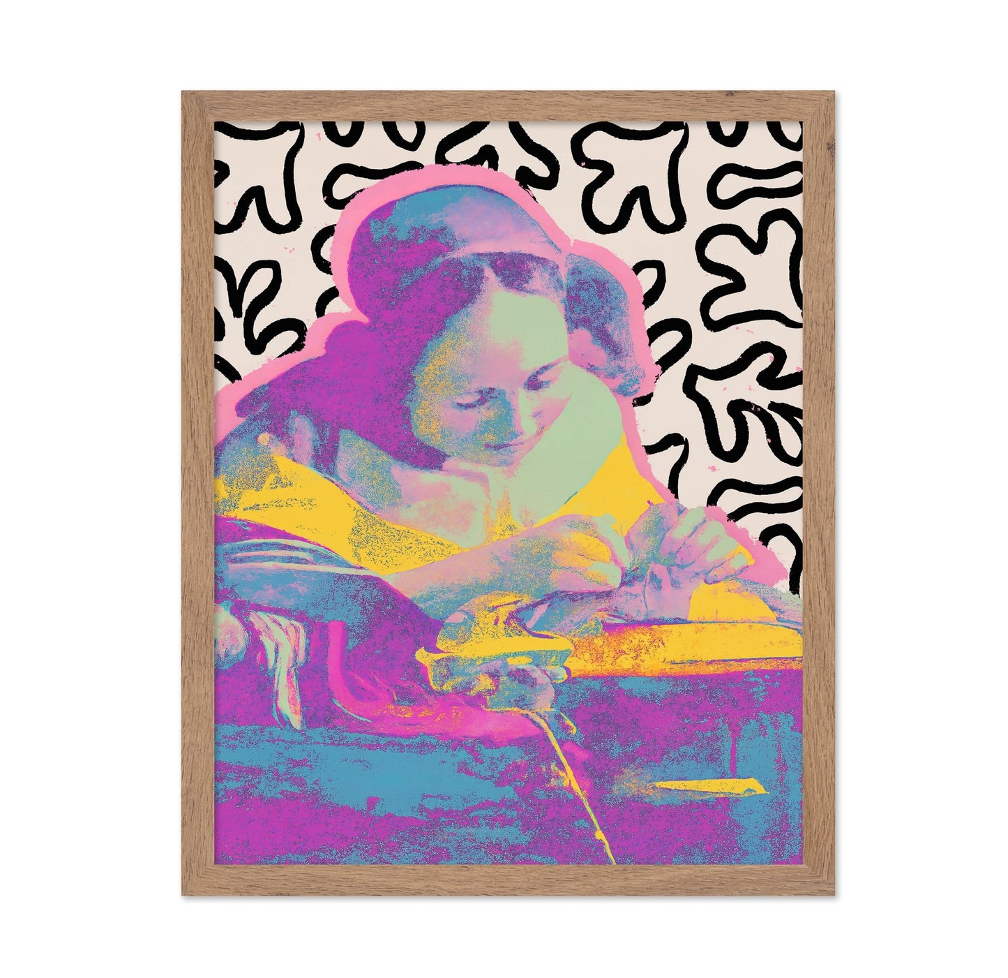 Neon Sewing Portrait