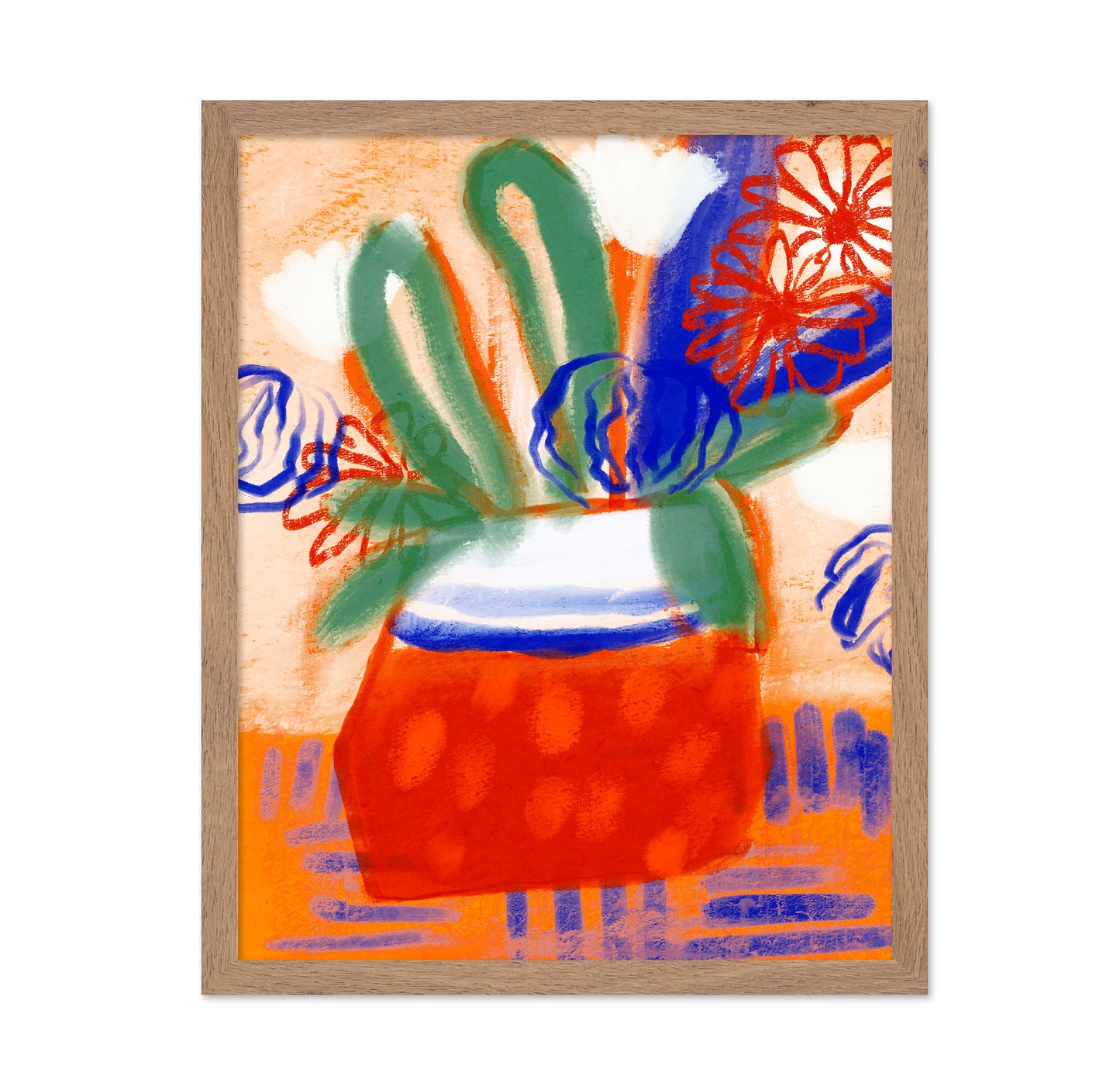 Colorful Floral Pot