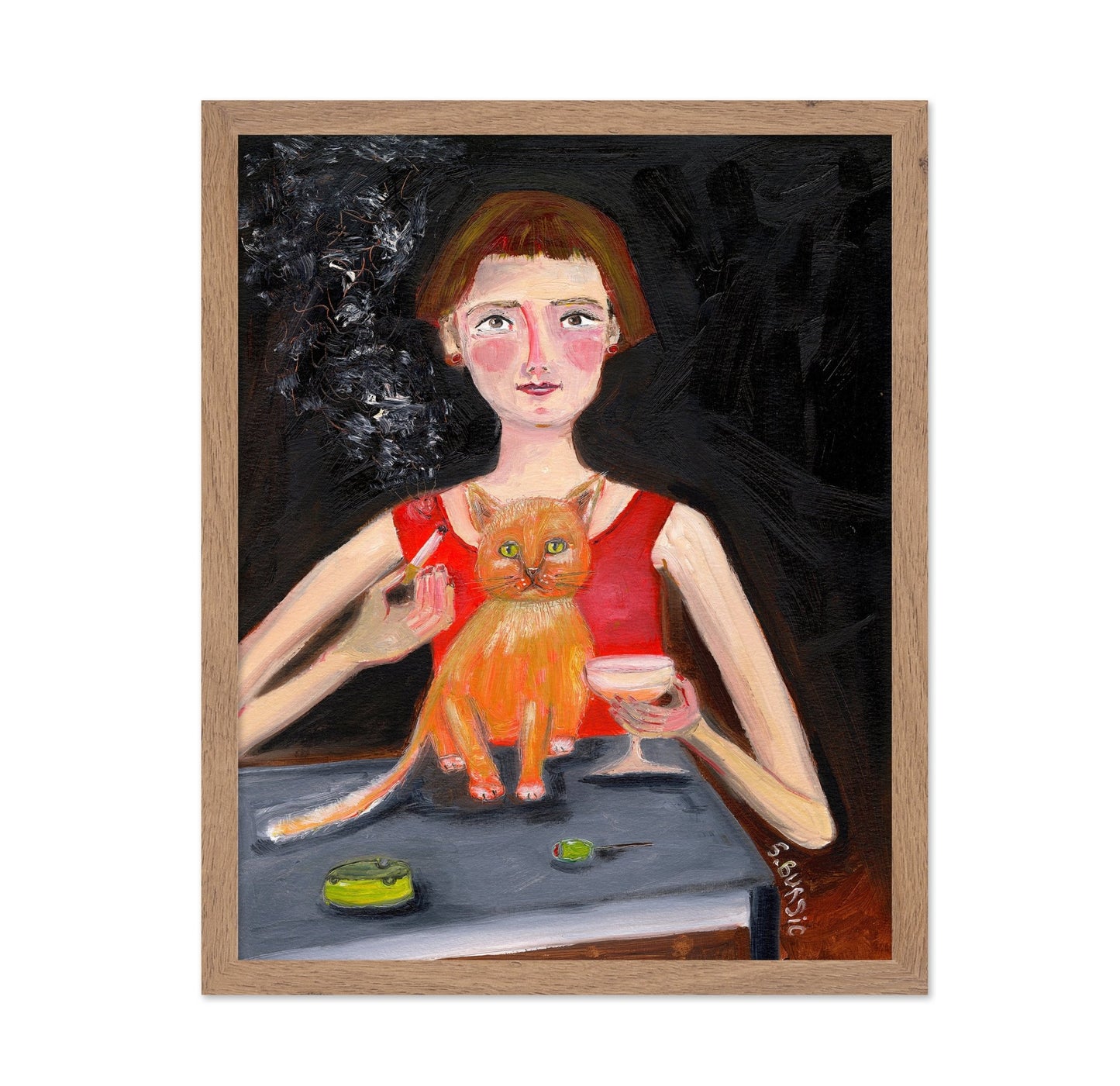 Woman With Cat No2