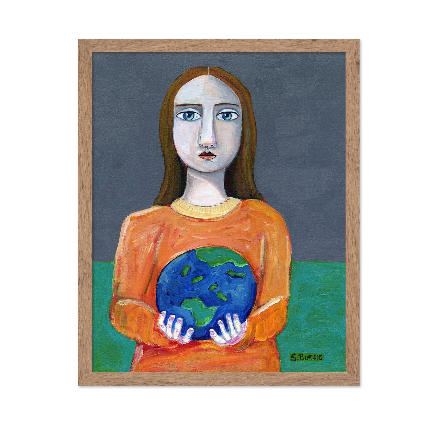 Woman Holding Earth