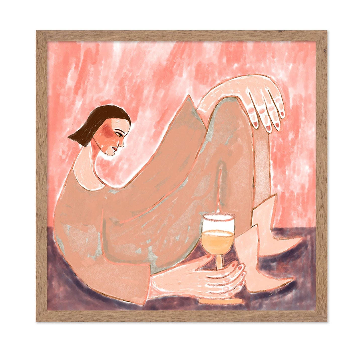 Relaxed Woman With Wine