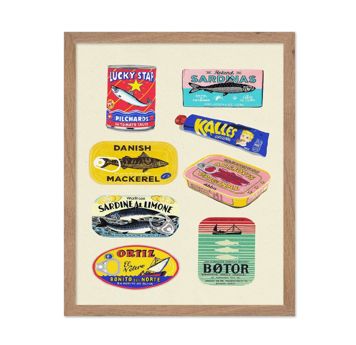Vintage Seafood Labels