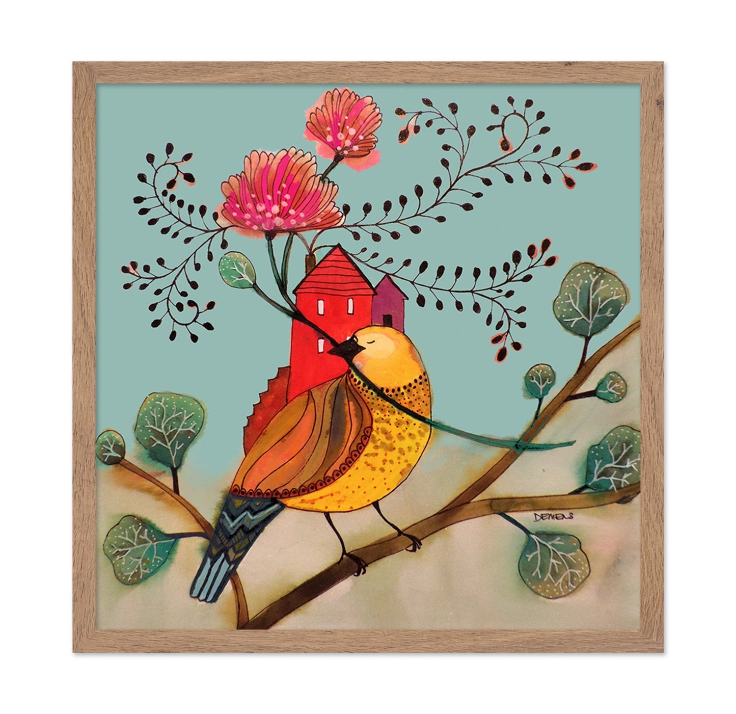 Golden Bird Red House