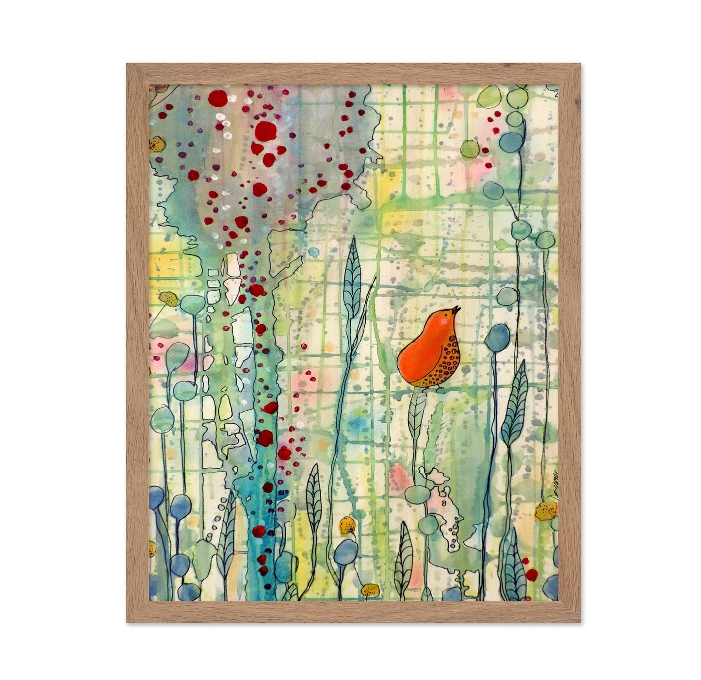 Orange Bird Grid