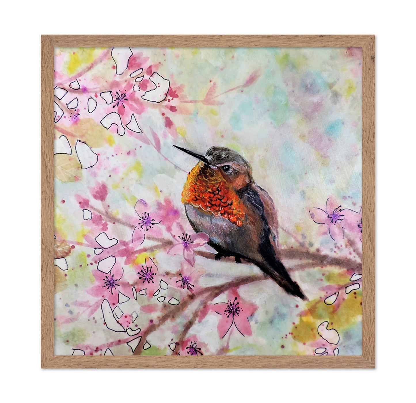 Cherry Blossom Hummingbird