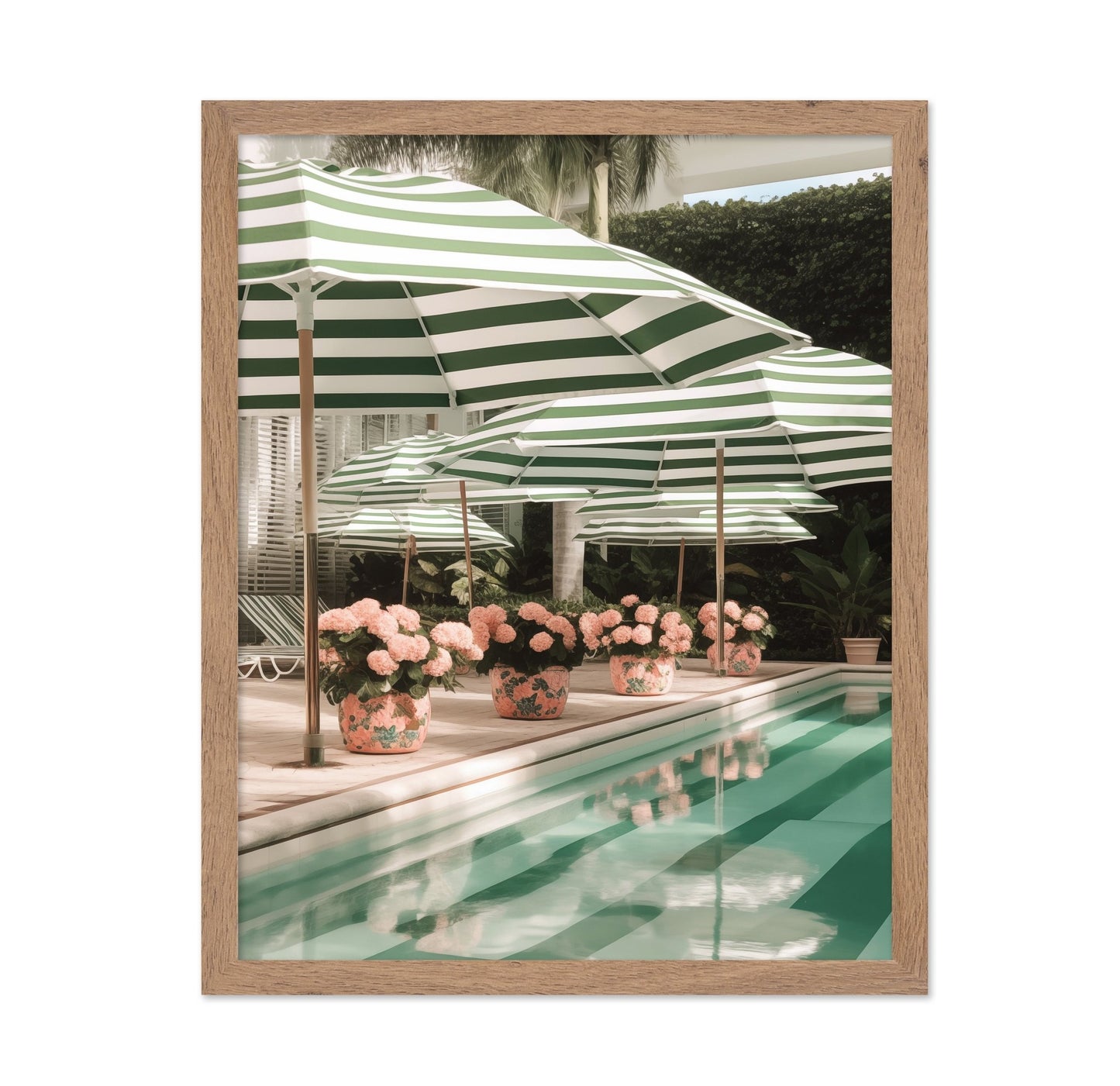Green Poolside Umbrellas