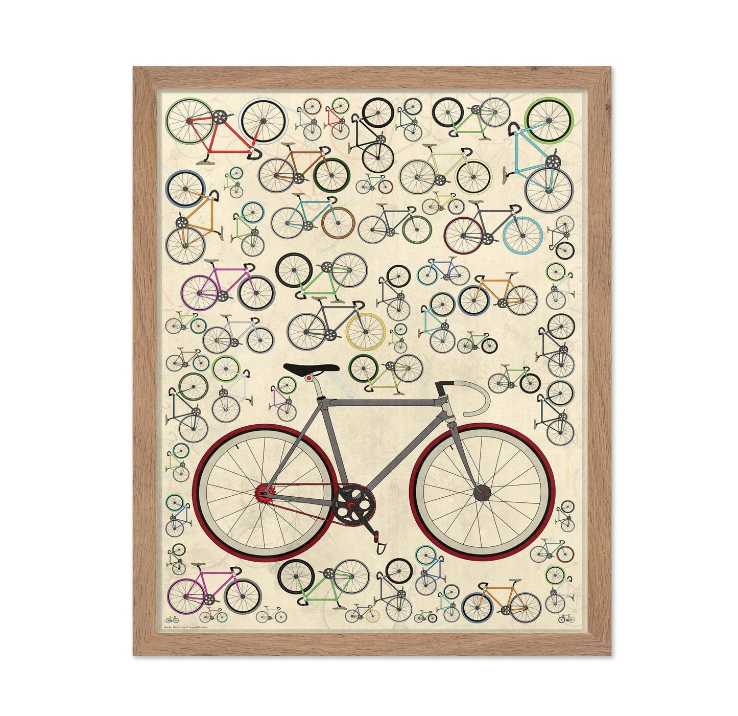 Bike Pattern Poster