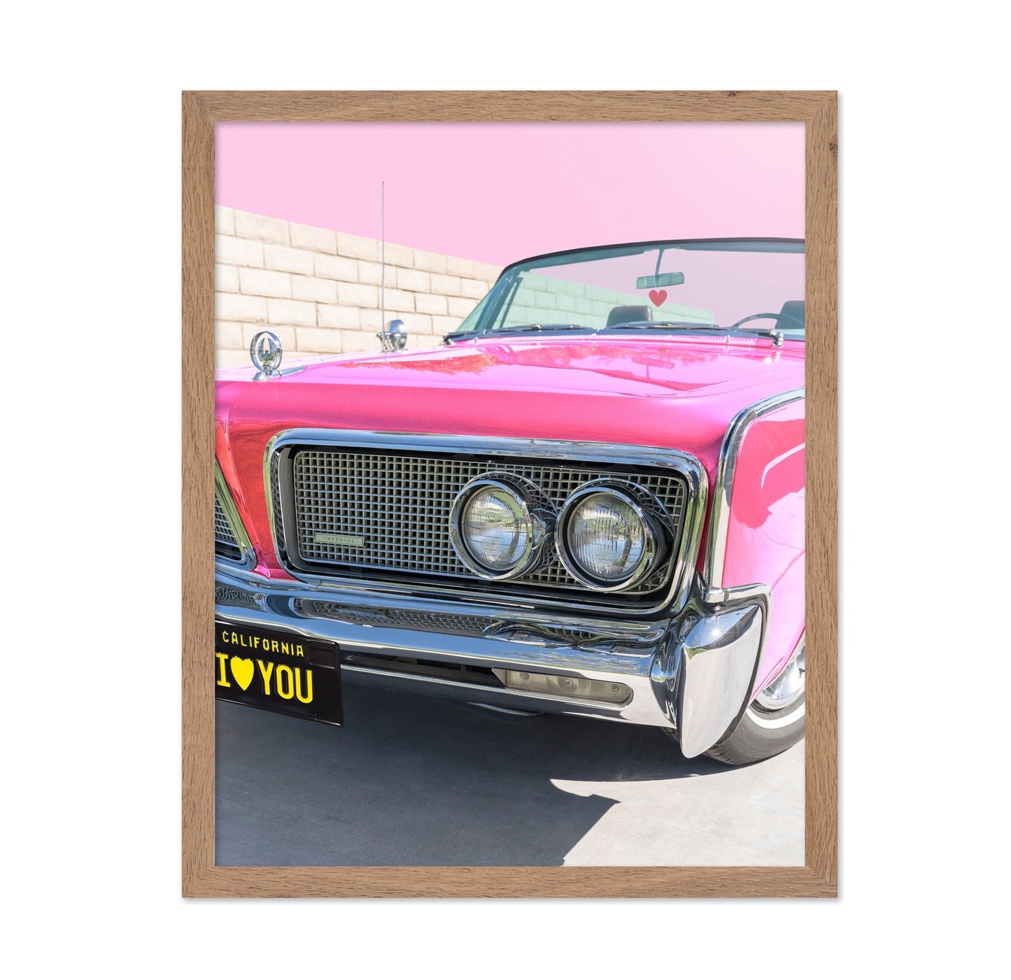 Pink Vintage Car Front