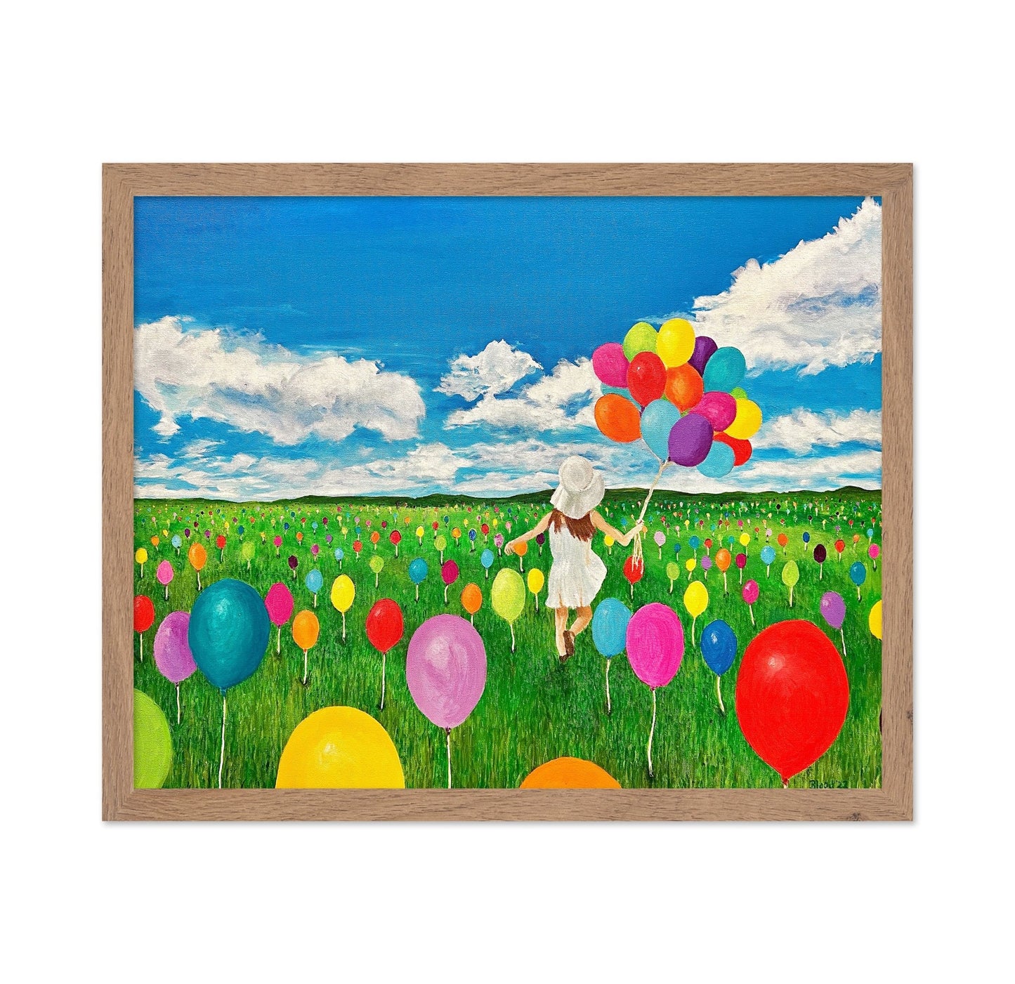 Girl In Balloon Field