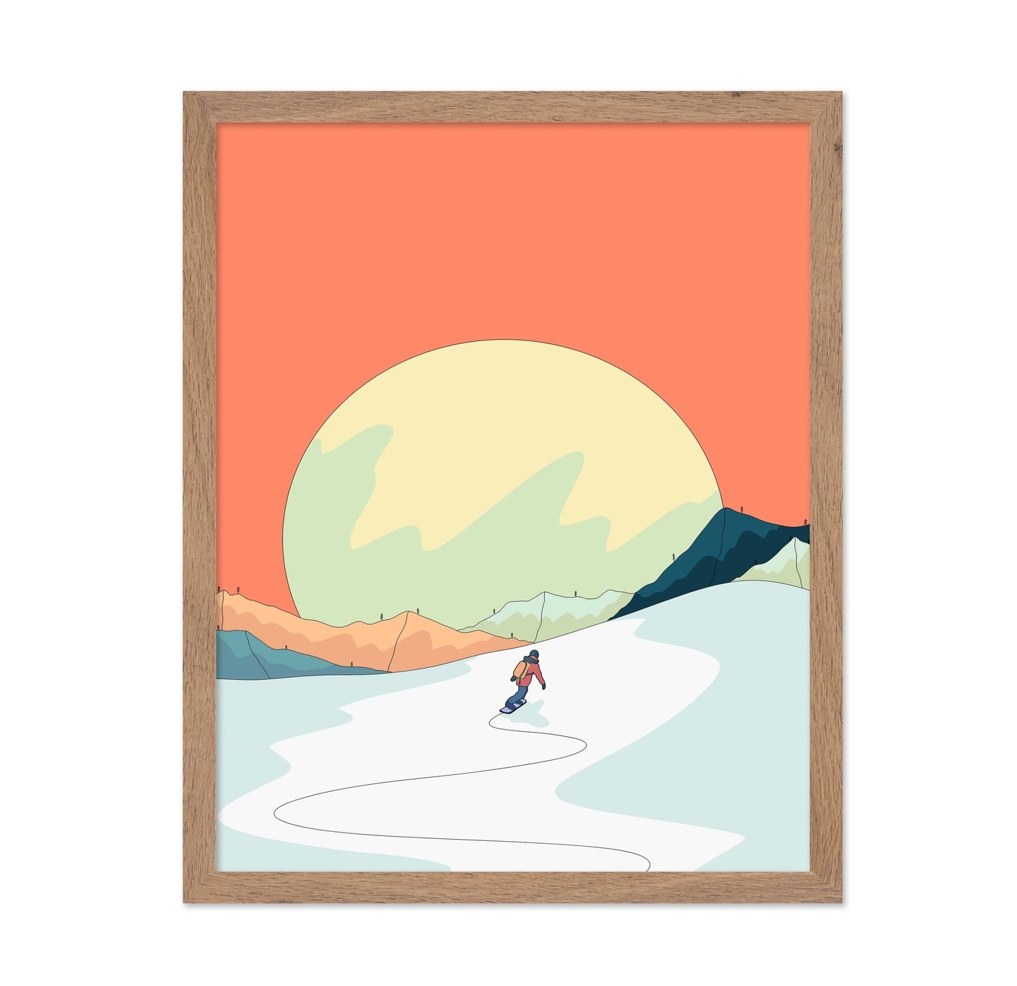 Snowboard Sunset Trail