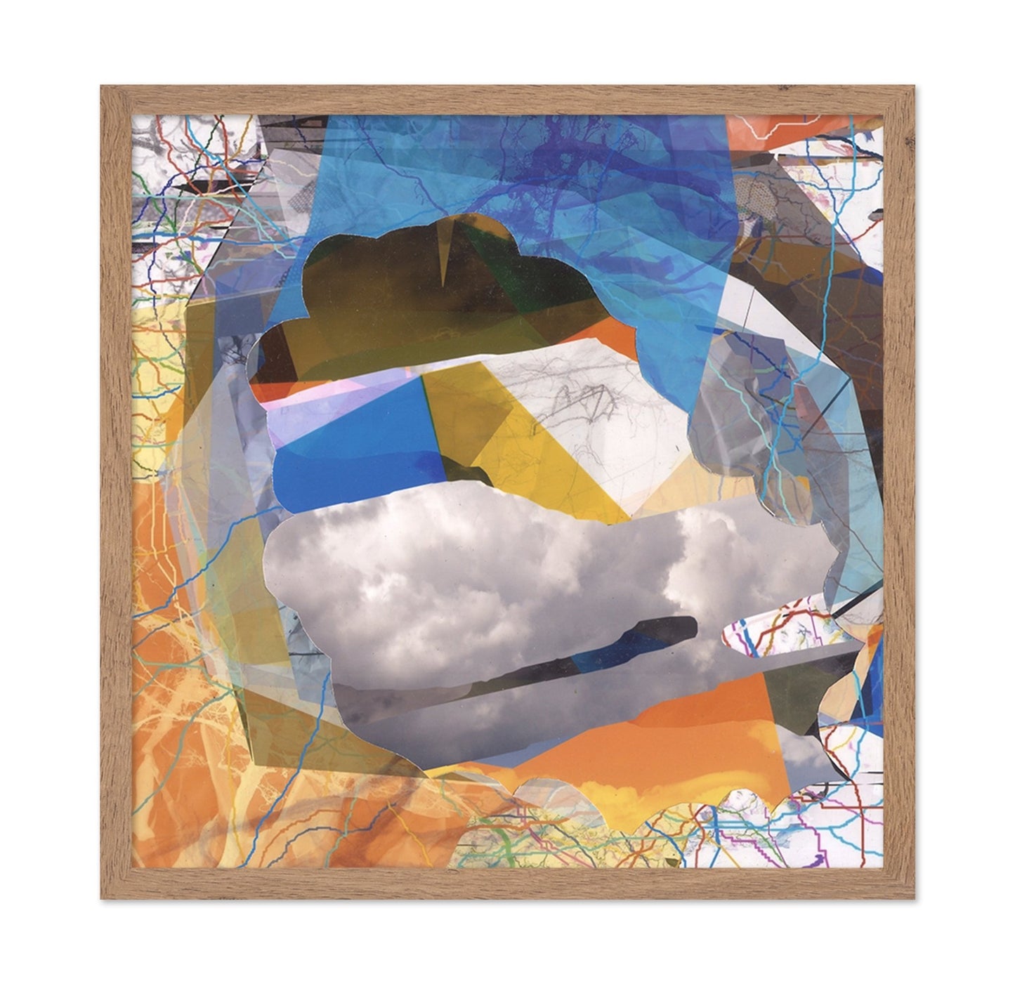Layered Map Cloud Collage