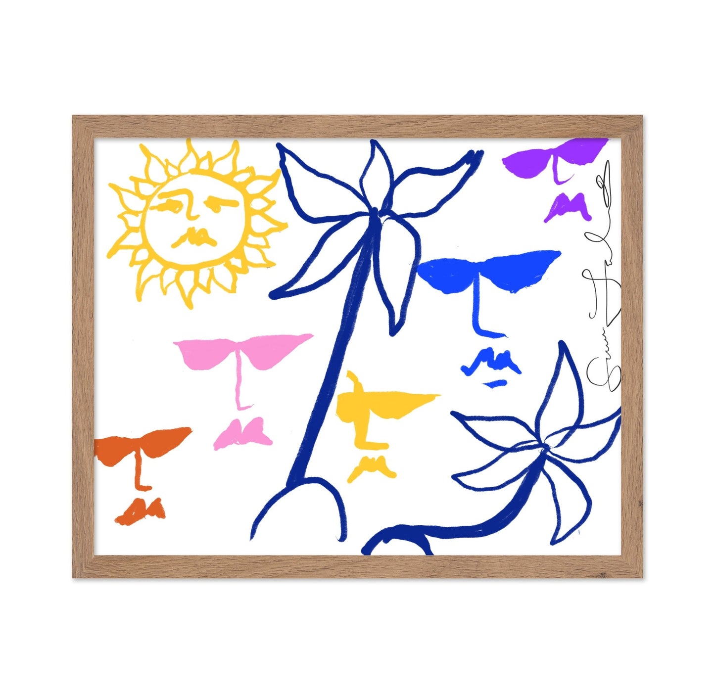 Playful Line Art Faces