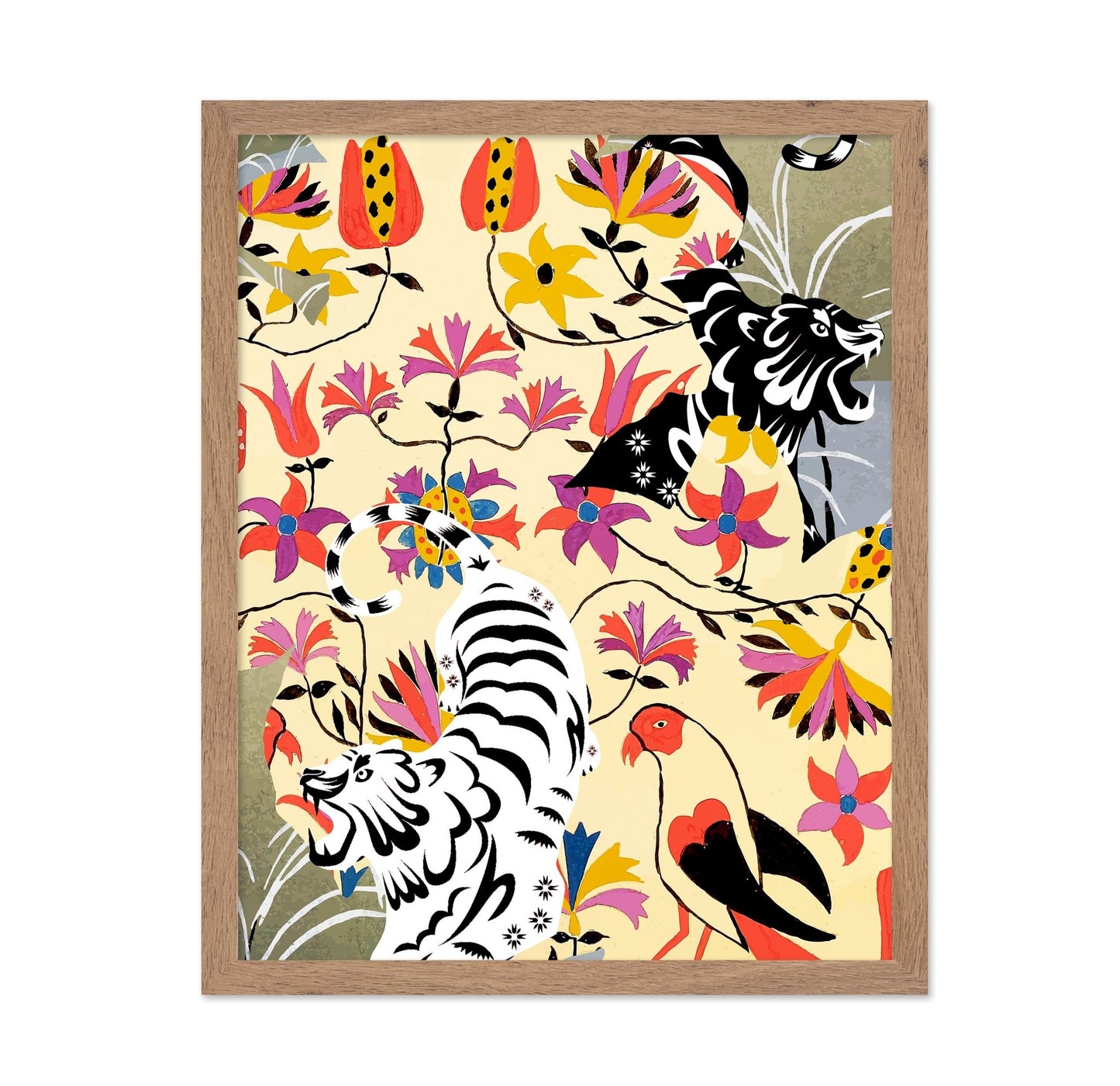 Tiger Floral Pattern