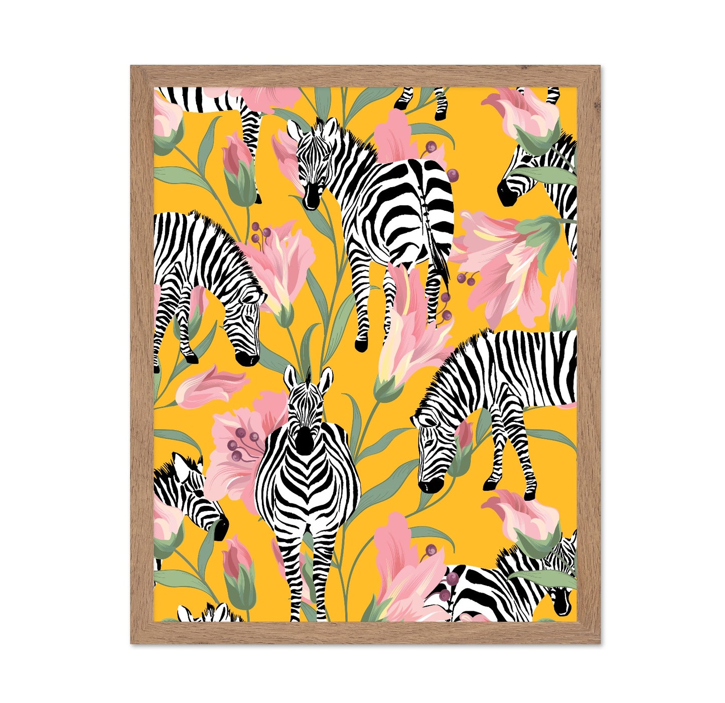 Zebra Floral Pattern