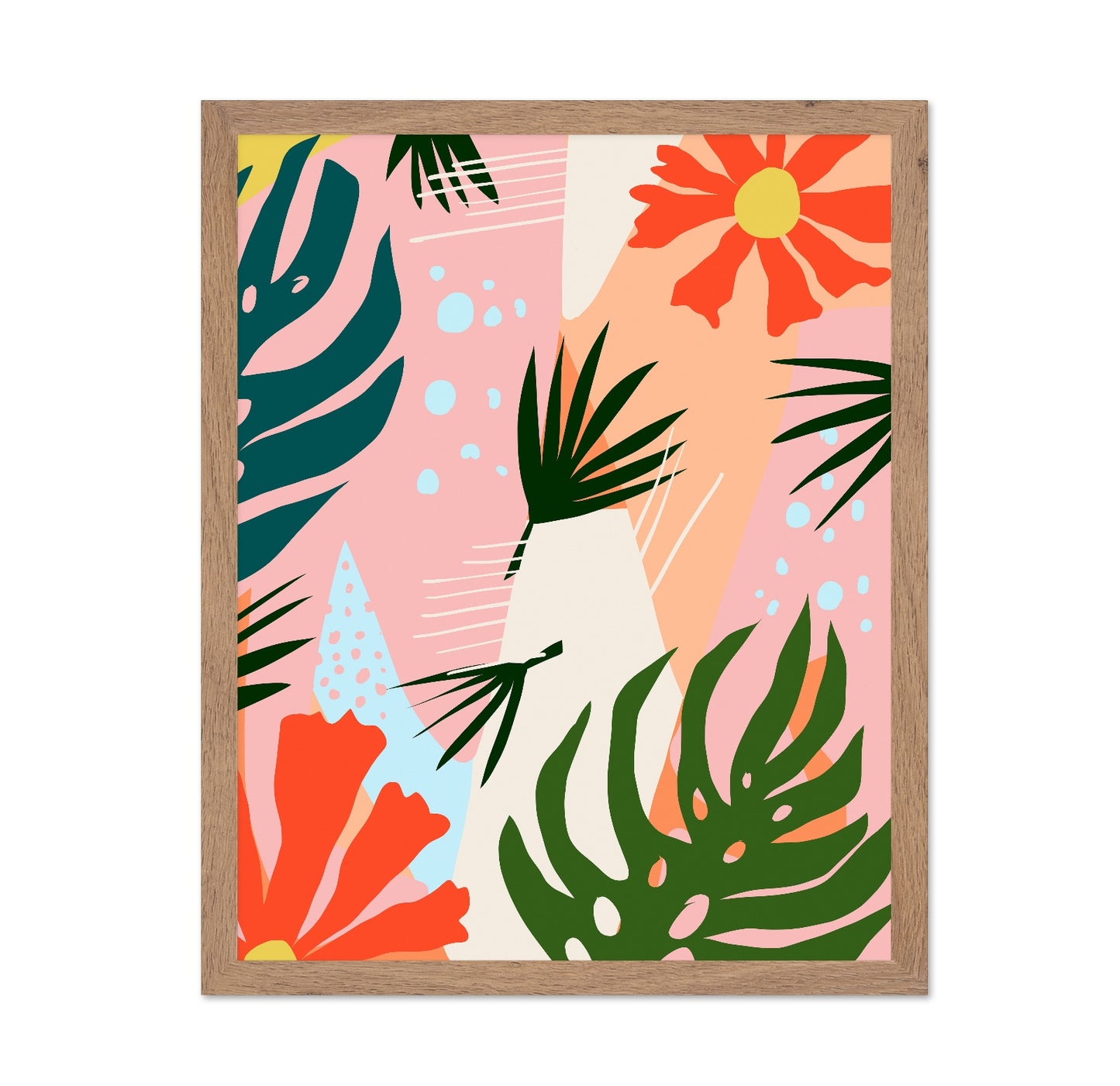 Tropical Pastel Leaves No1