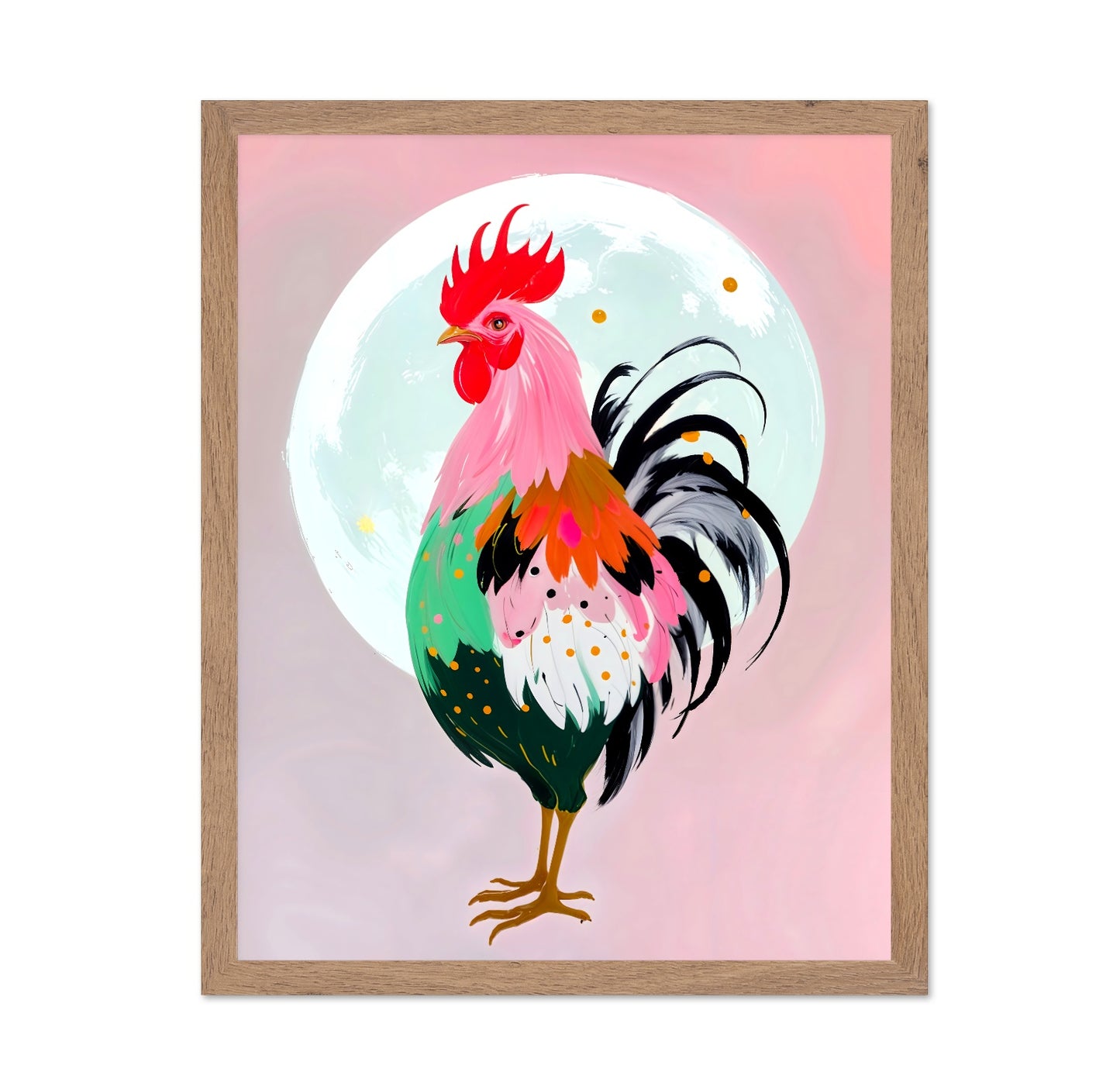 Colorful Rooster Portrait