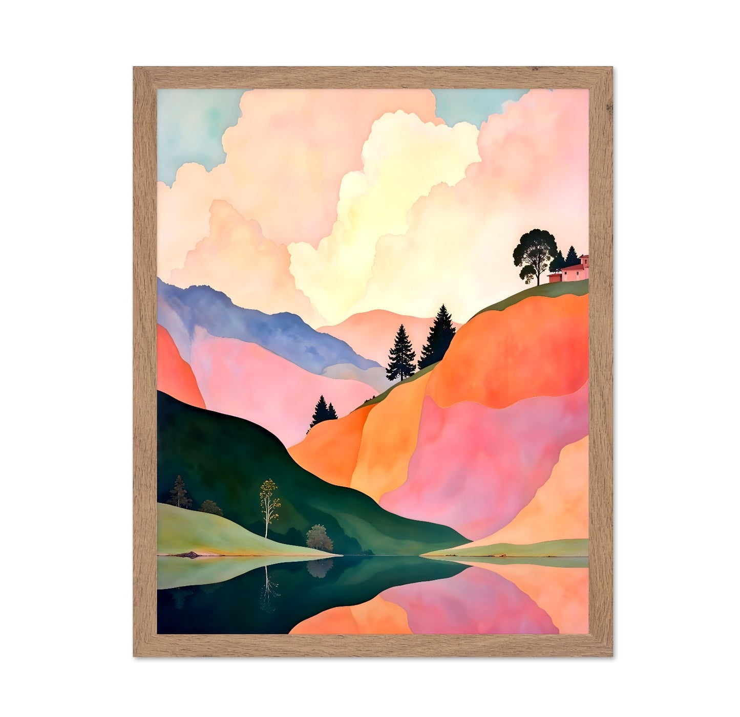 Pastel Mountain Reflection No2