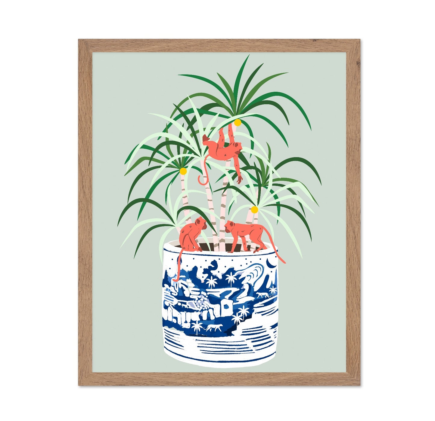 Monkeys In Plant Pot