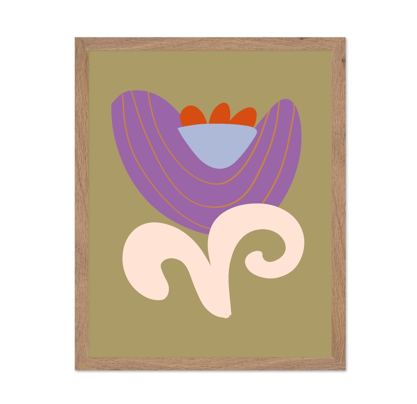 Abstract Floral Curve