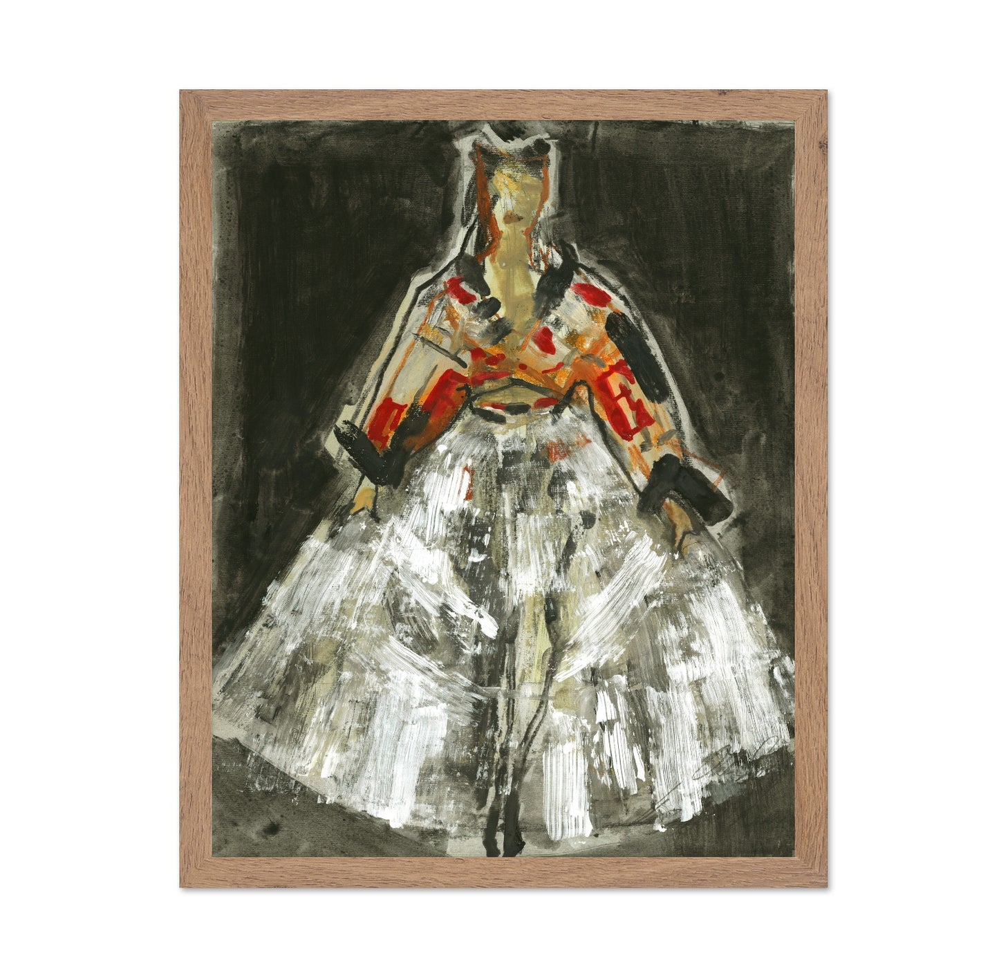 Abstract White Dress