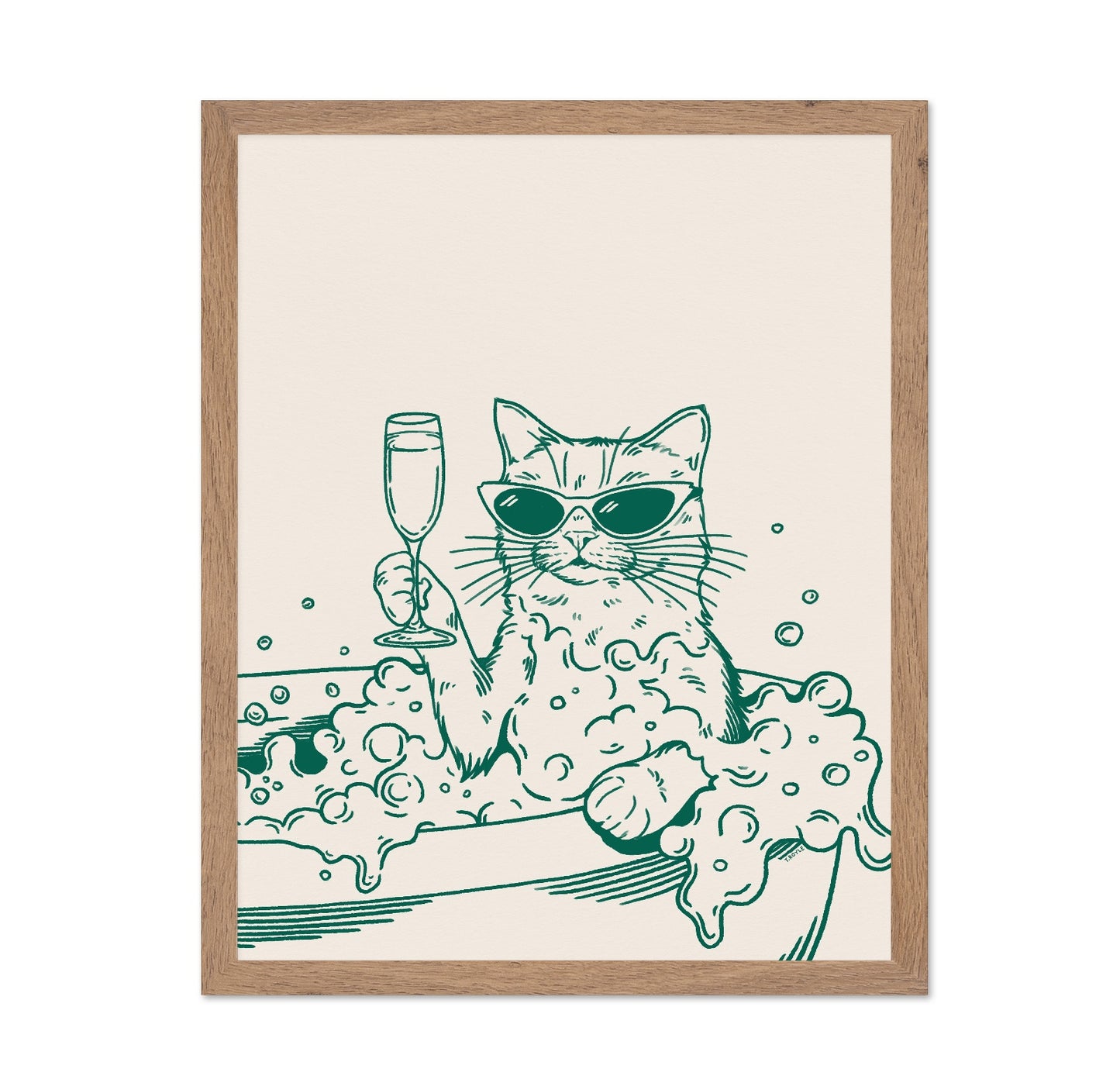 Cat Bath With Champagne